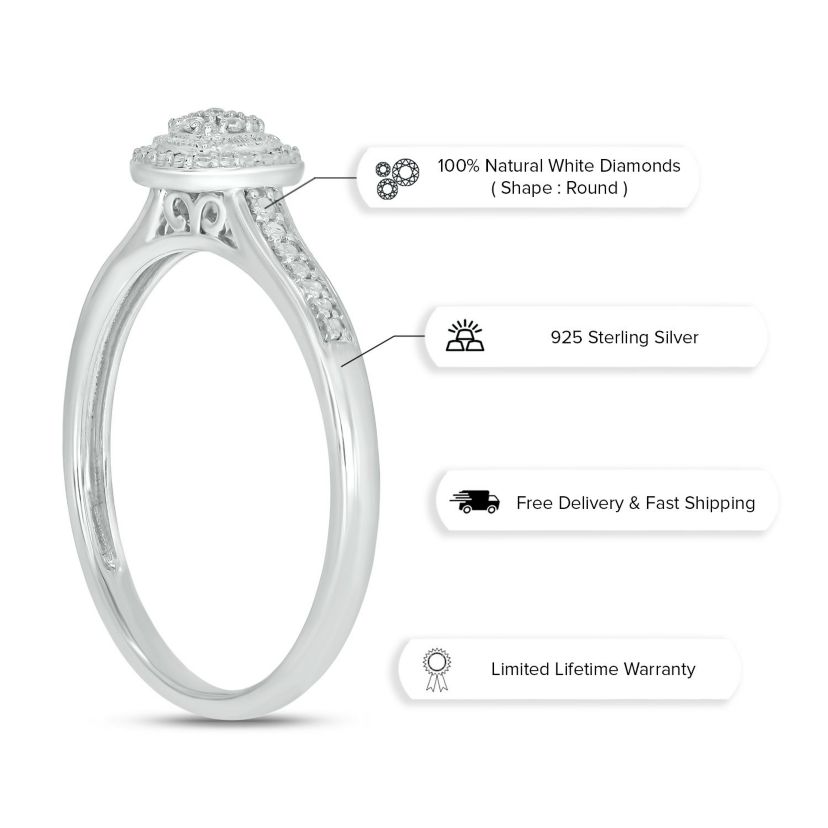 Diamond Accent Promise Ring In Sterling Silver