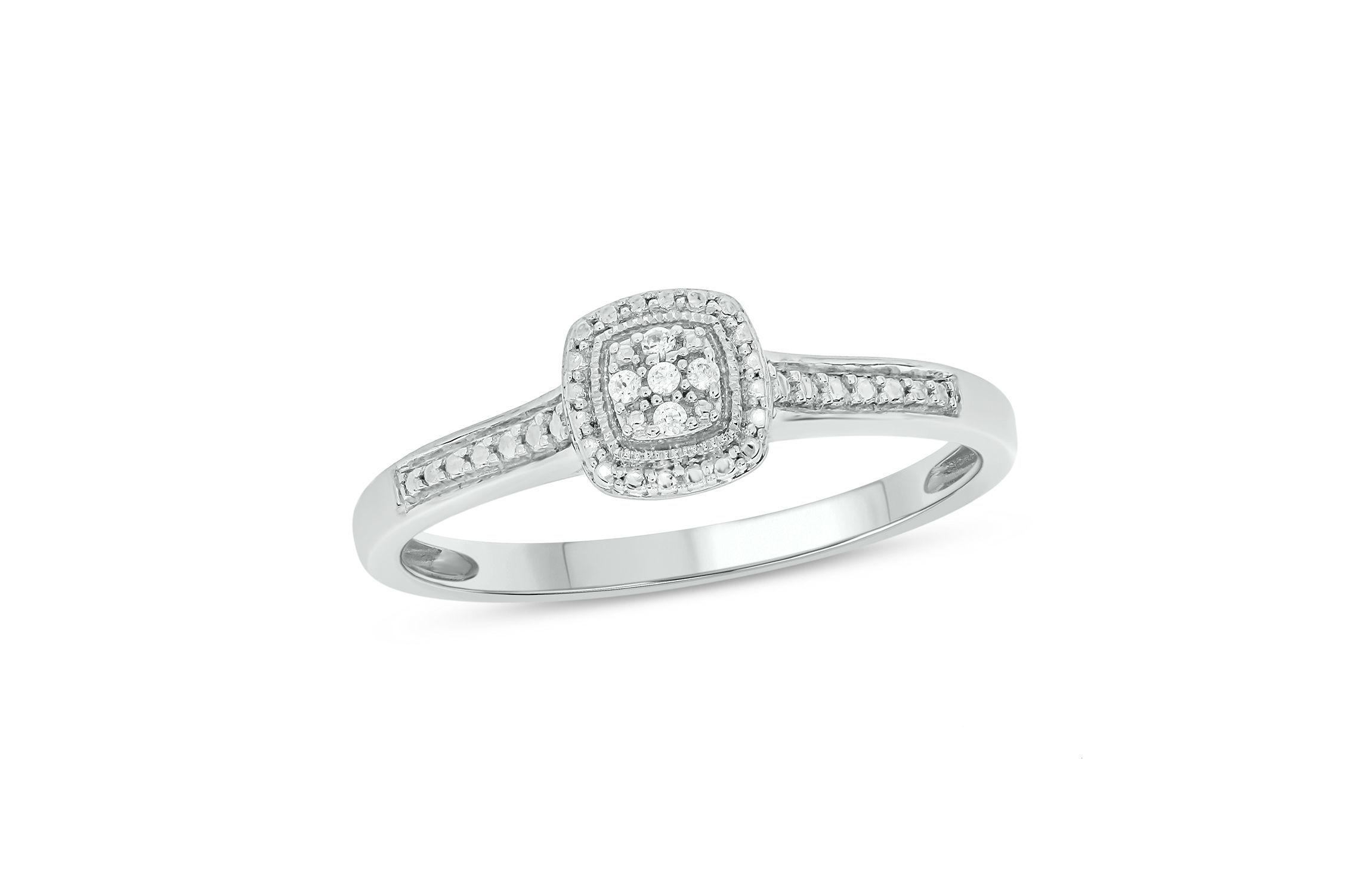 Diamond Accent Promise Ring In Sterling Silver