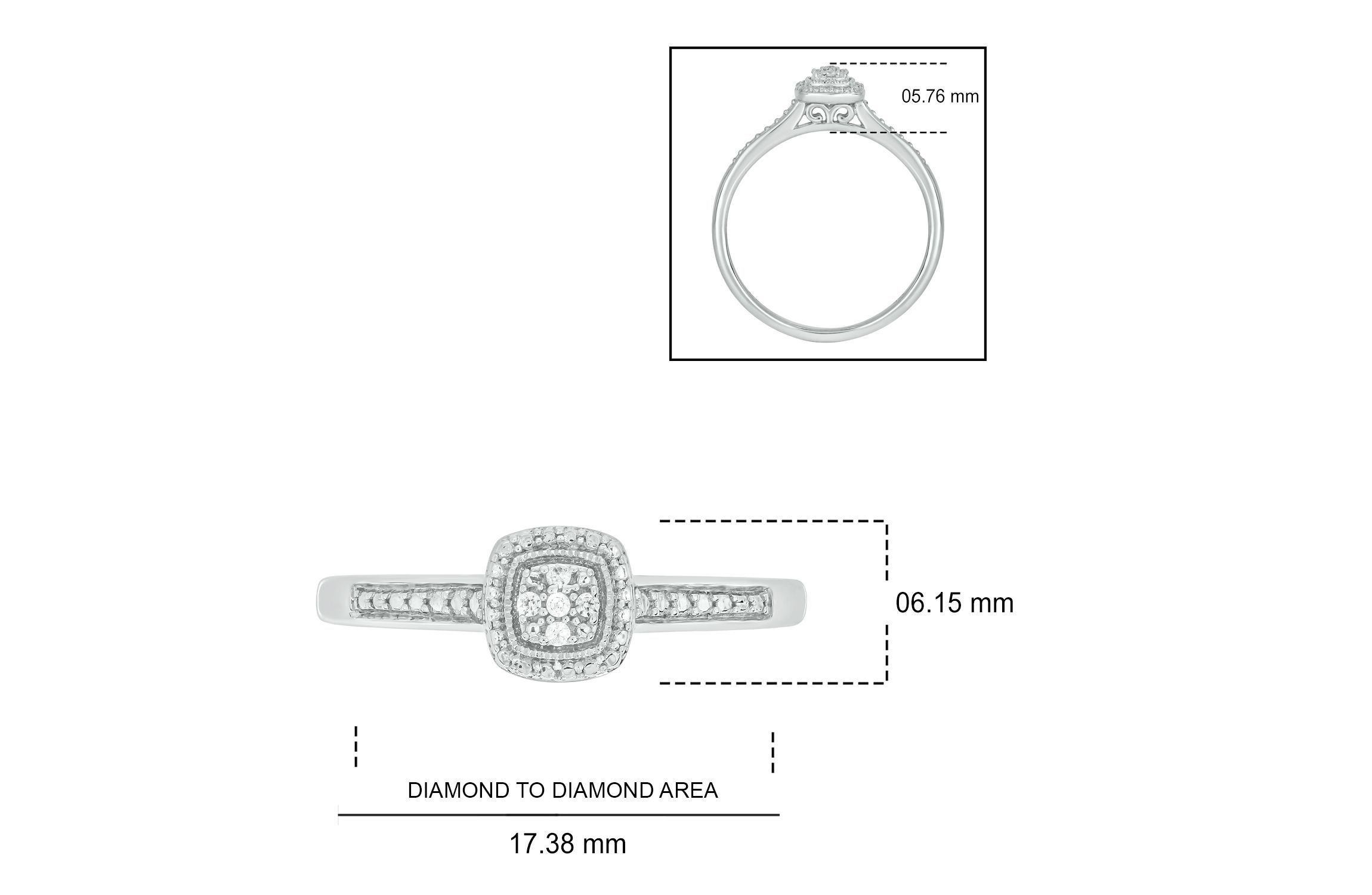 Diamond Accent Promise Ring In Sterling Silver