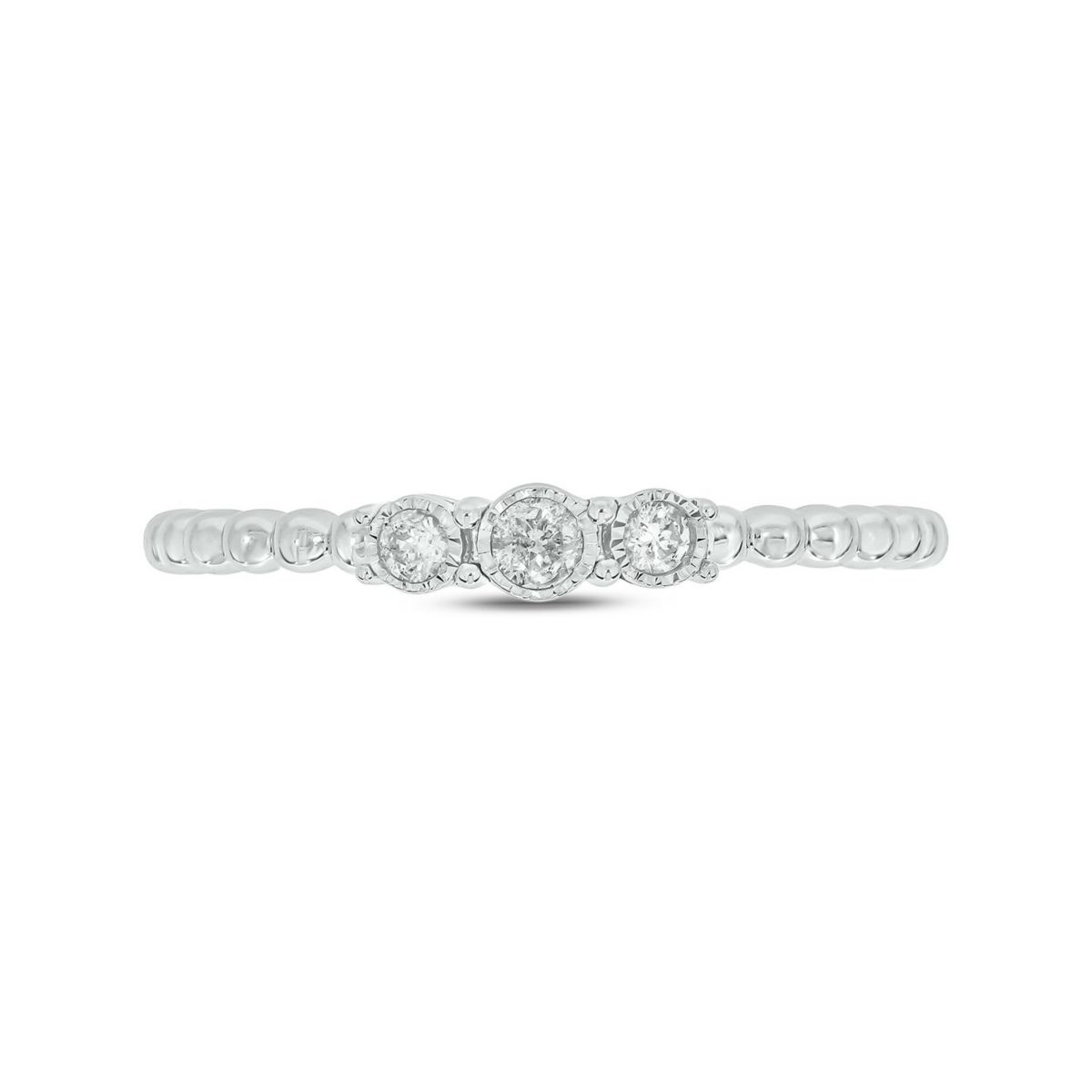 1/10 ct. t.w. Diamond Three Stone Promise Ring In Sterling Silver