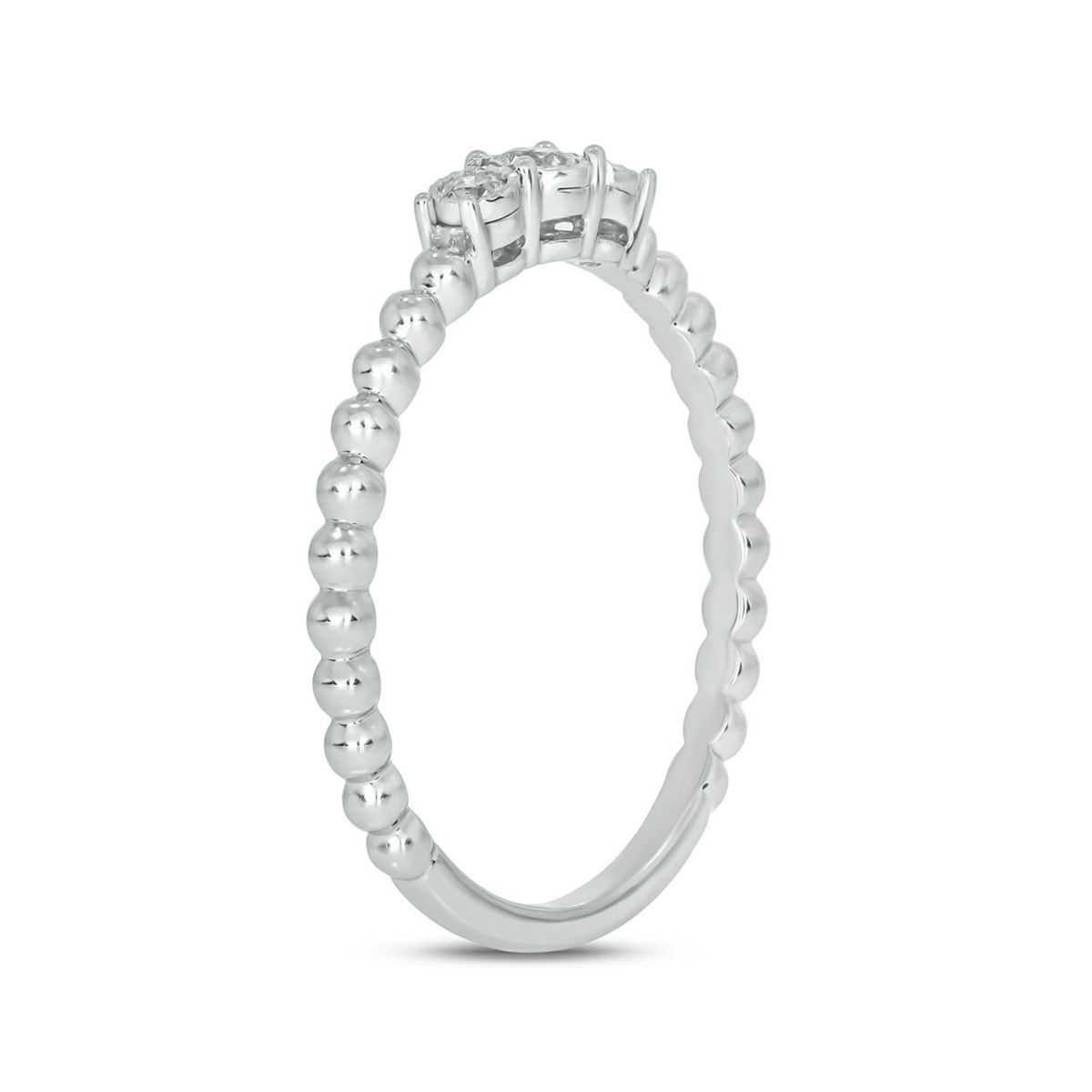 1/10 ct. t.w. Diamond Three Stone Promise Ring In Sterling Silver