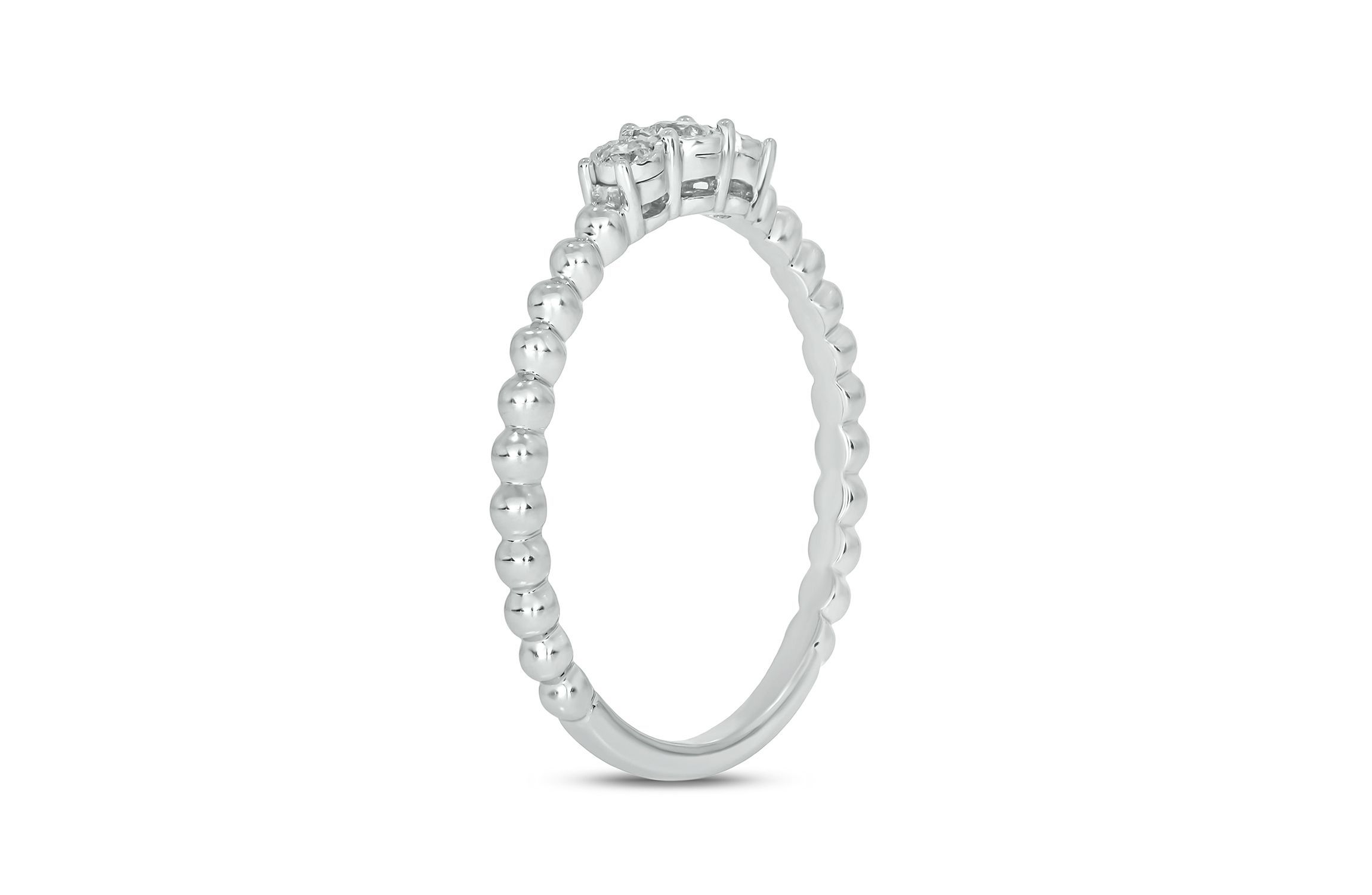 1/10 ct. t.w. Diamond Three Stone Promise Ring In Sterling Silver