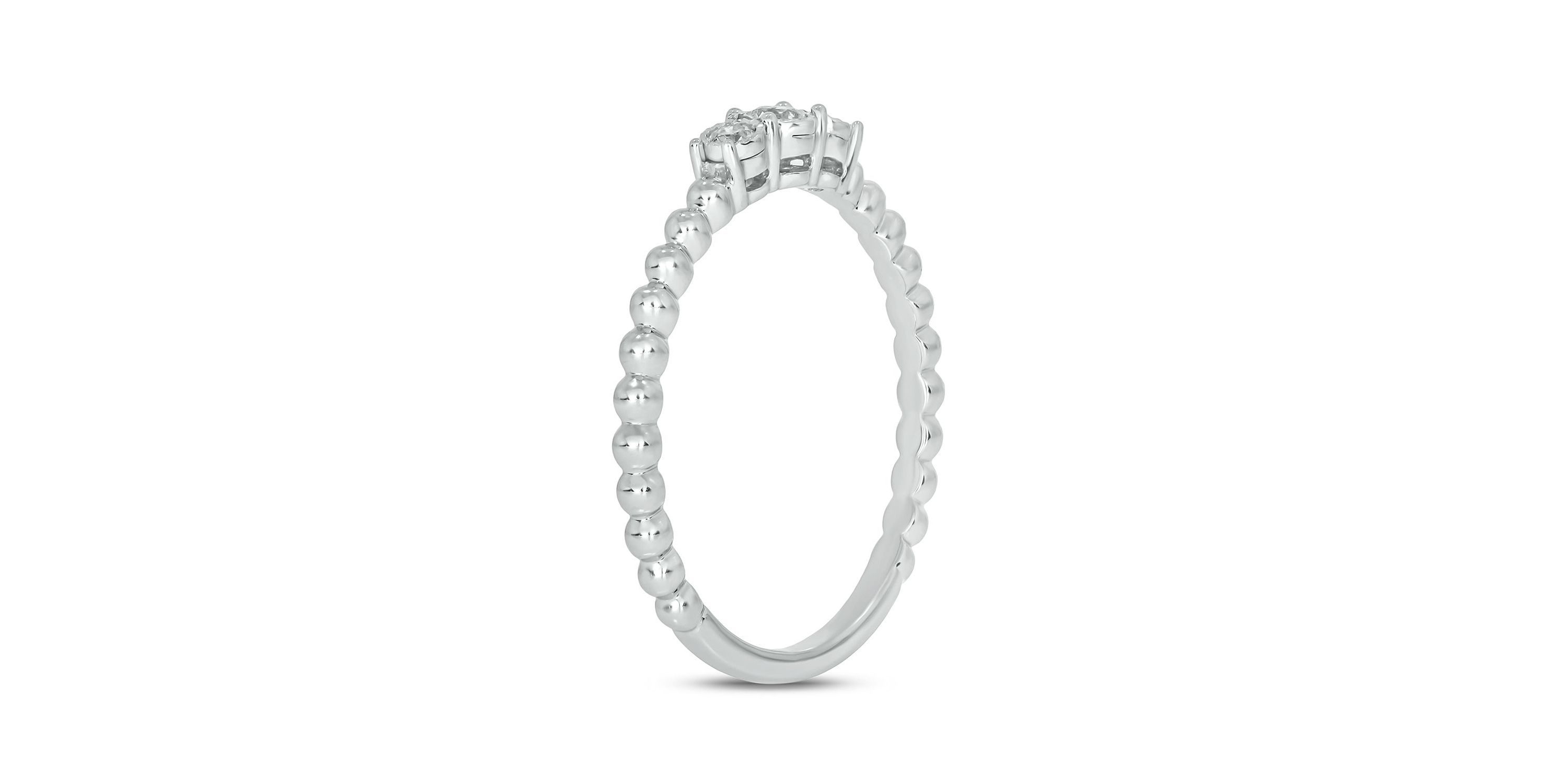1/10 ct. t.w. Diamond Three Stone Promise Ring In Sterling Silver