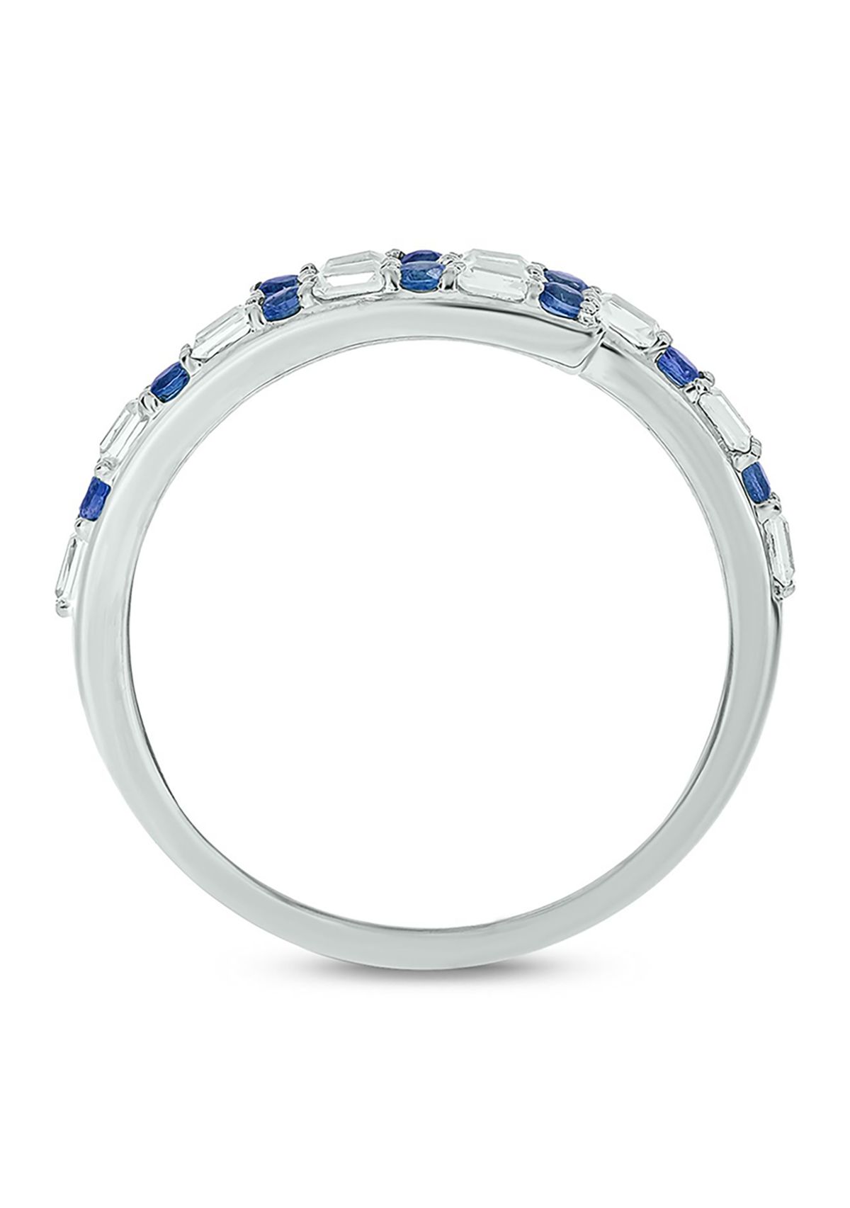 Belk & Co. 1/10 ct. t.w. Diamond and 1/5 ct. t.w. Natural Blue sapphire ...