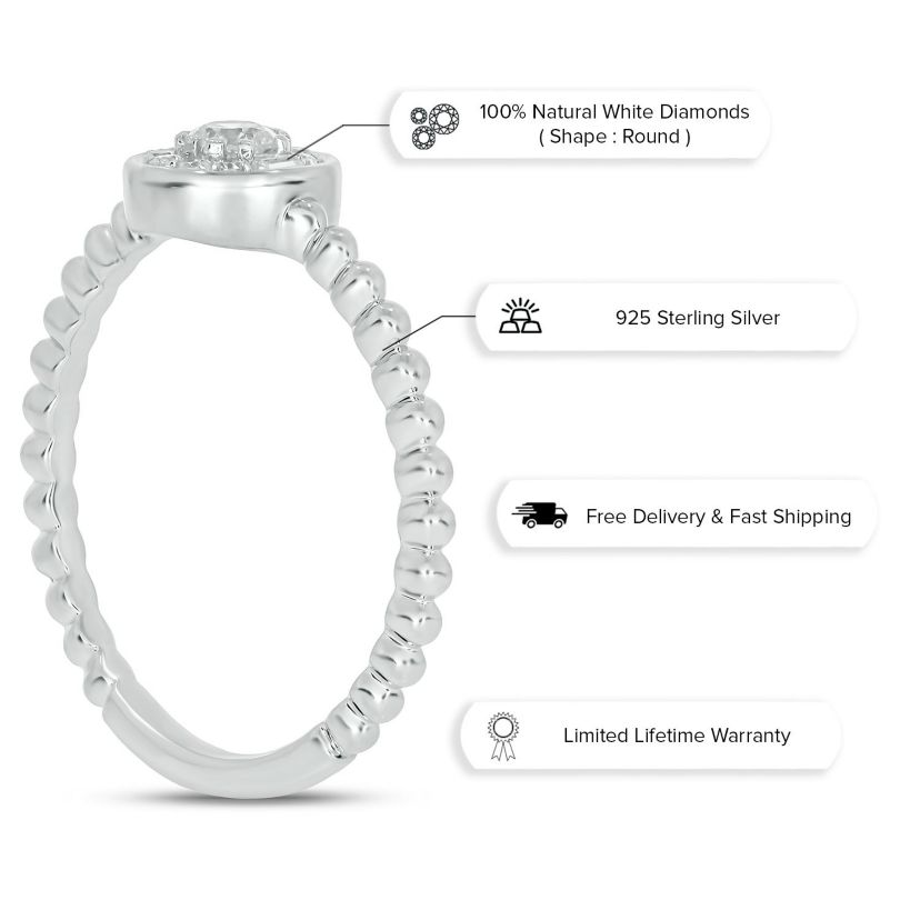 1/5 ct. t.w. Diamond Promise Ring In Sterling Silver