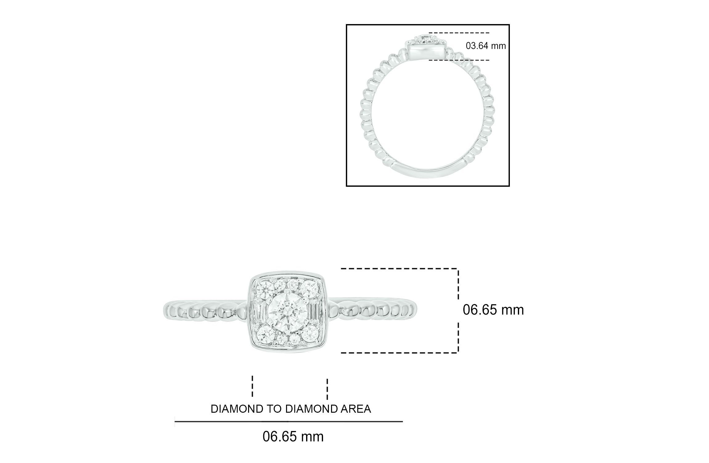1/5 ct. t.w. Diamond Promise Ring In Sterling Silver