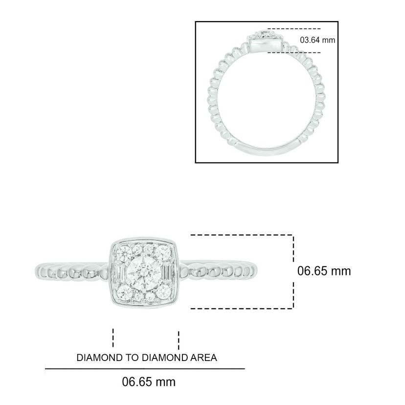 1/5 ct. t.w. Diamond Promise Ring In Sterling Silver
