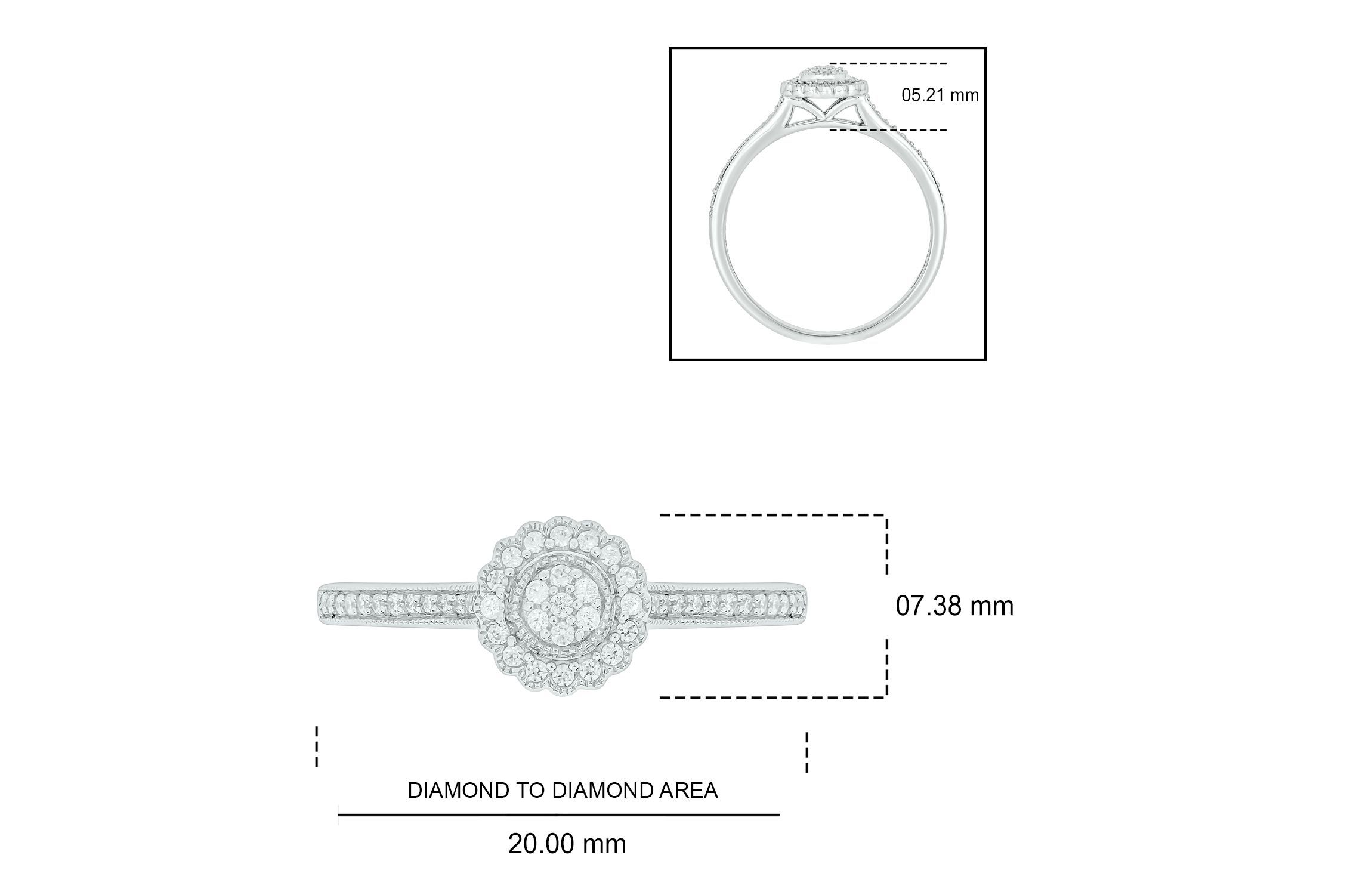 1/5 ct. t.w. Diamond Promise Ring In Sterling Silver