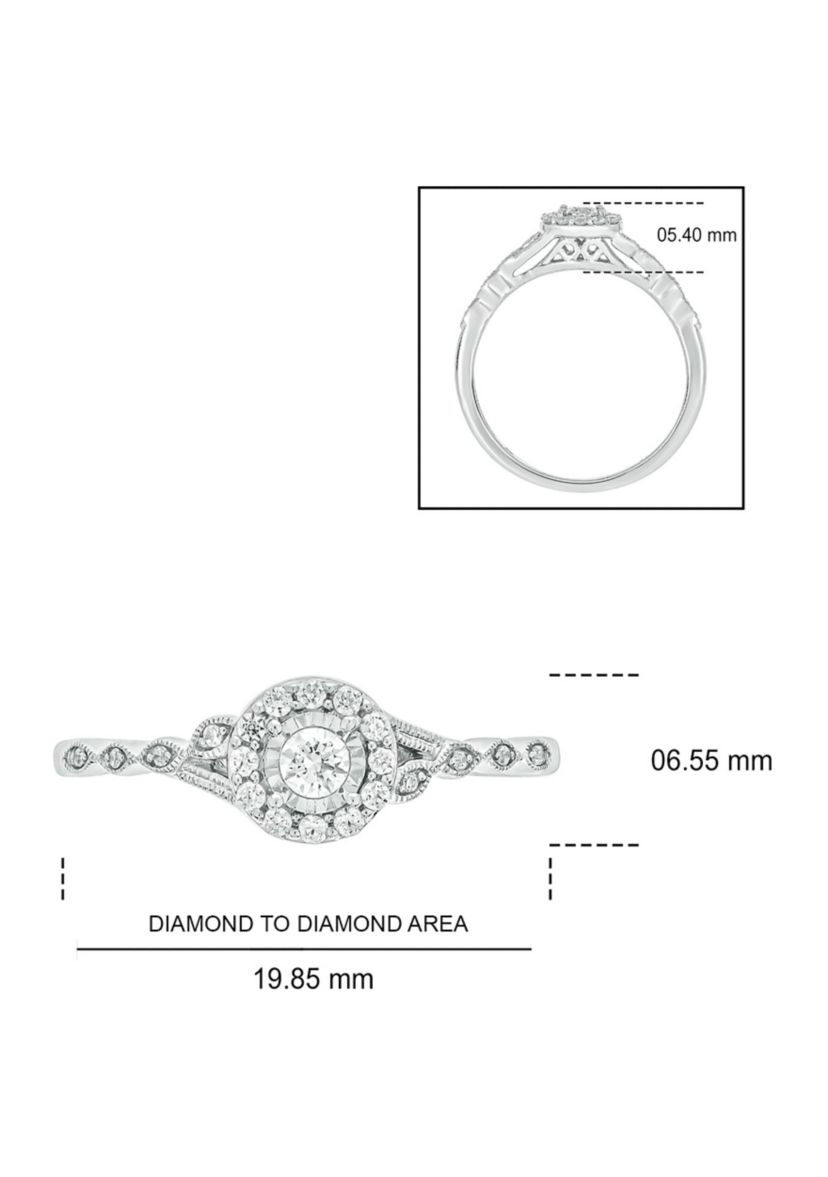1/5 ct. t.w. Diamond Promise Ring In 10K White Gold