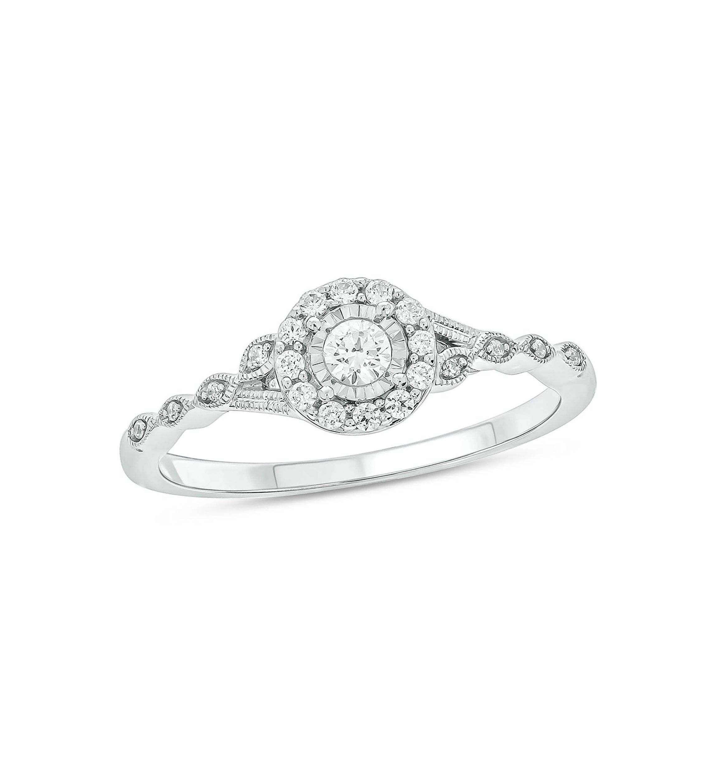 1/5 ct. t.w. Diamond Promise Ring In 10K White Gold