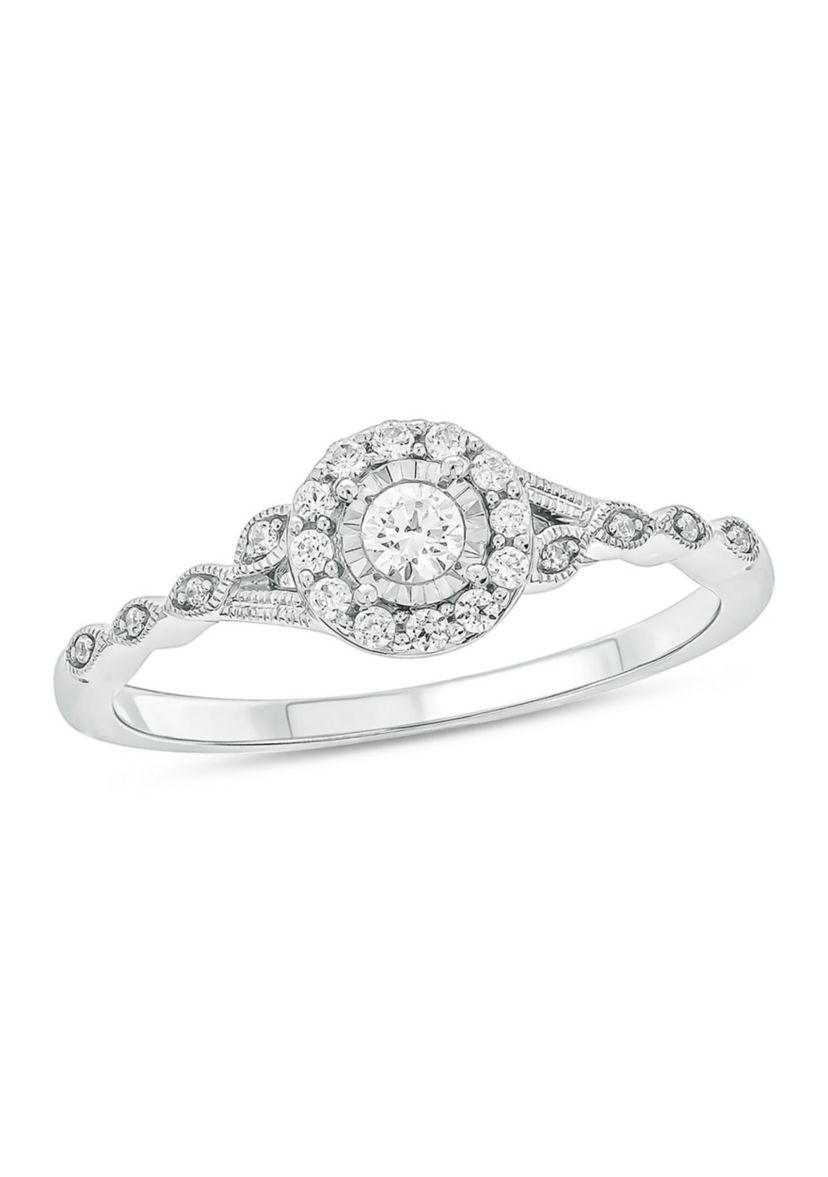1/5 ct. t.w. Diamond Promise Ring In 10K White Gold