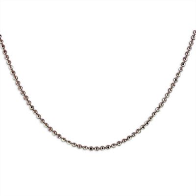 Forever New Sterling Silver Diamond Cut 2mm Bead Chain 24-Inch Necklace, Made in Italy, 24 in