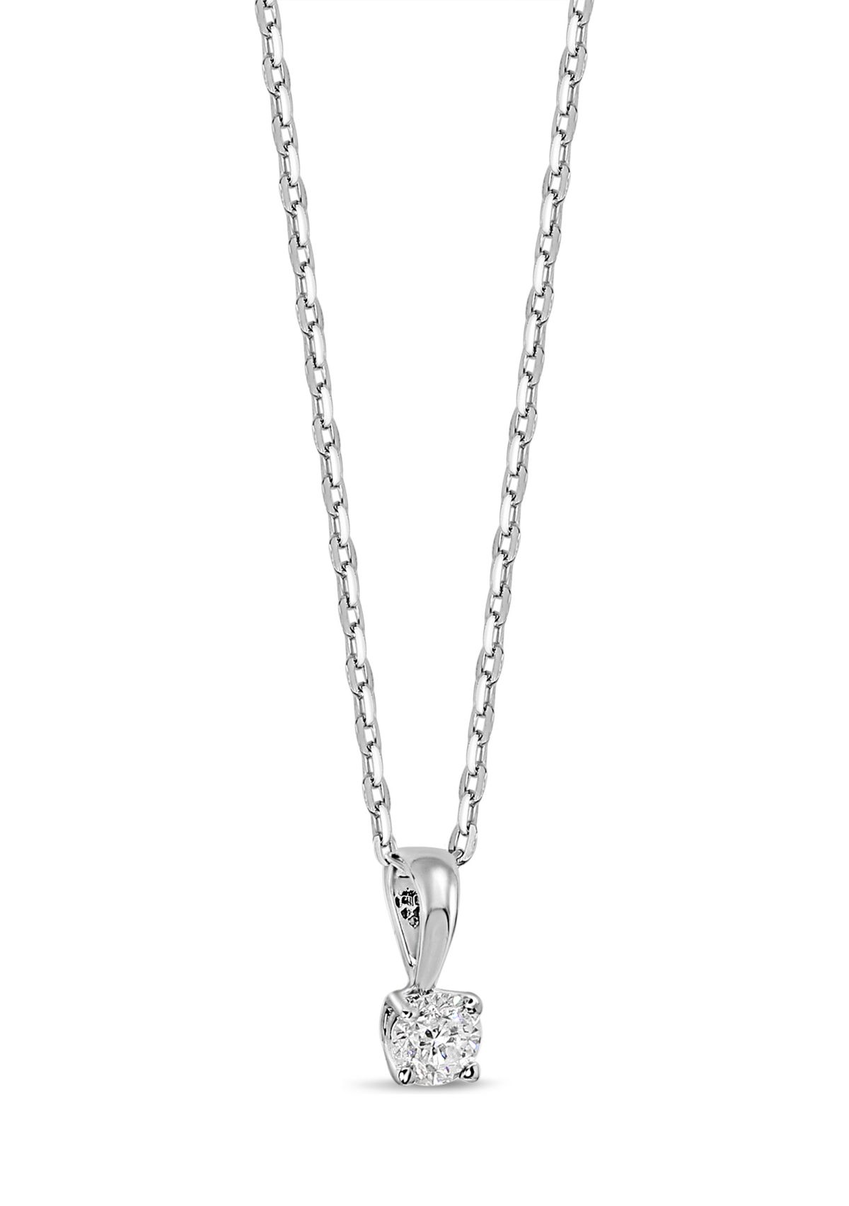 1/4 ct. t.w. Solid Bale Diamond Pendant Necklace in 14K Rose Gold