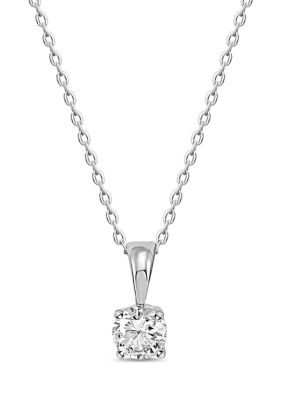 Atit Diamond 1/2 ct. t.w. Solid Bale Diamond Pendant in 14K Rose Gold, White