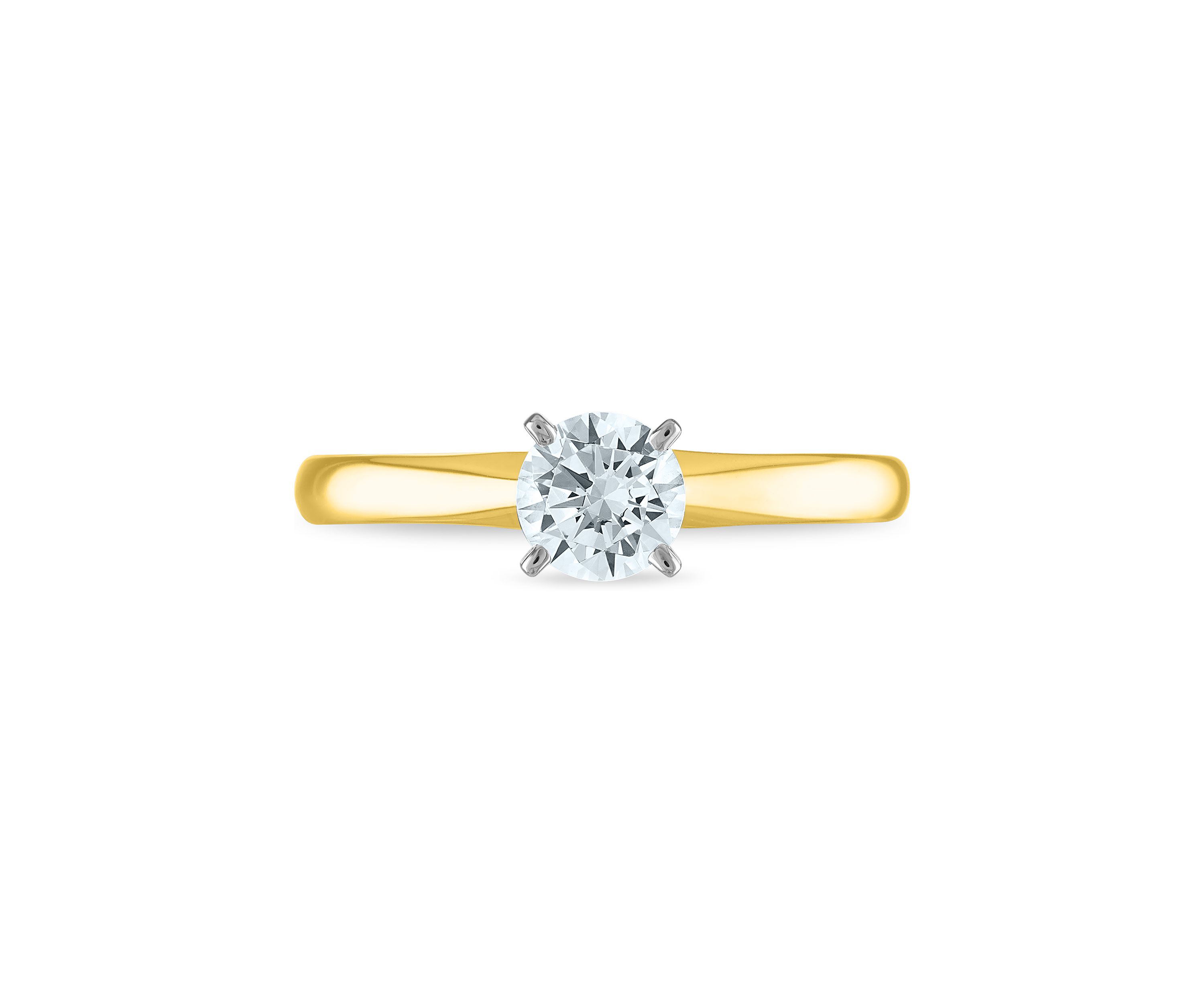 1/4 ct. t.w. Diamond Solitaire Ring Mounted in 14K Yellow Gold