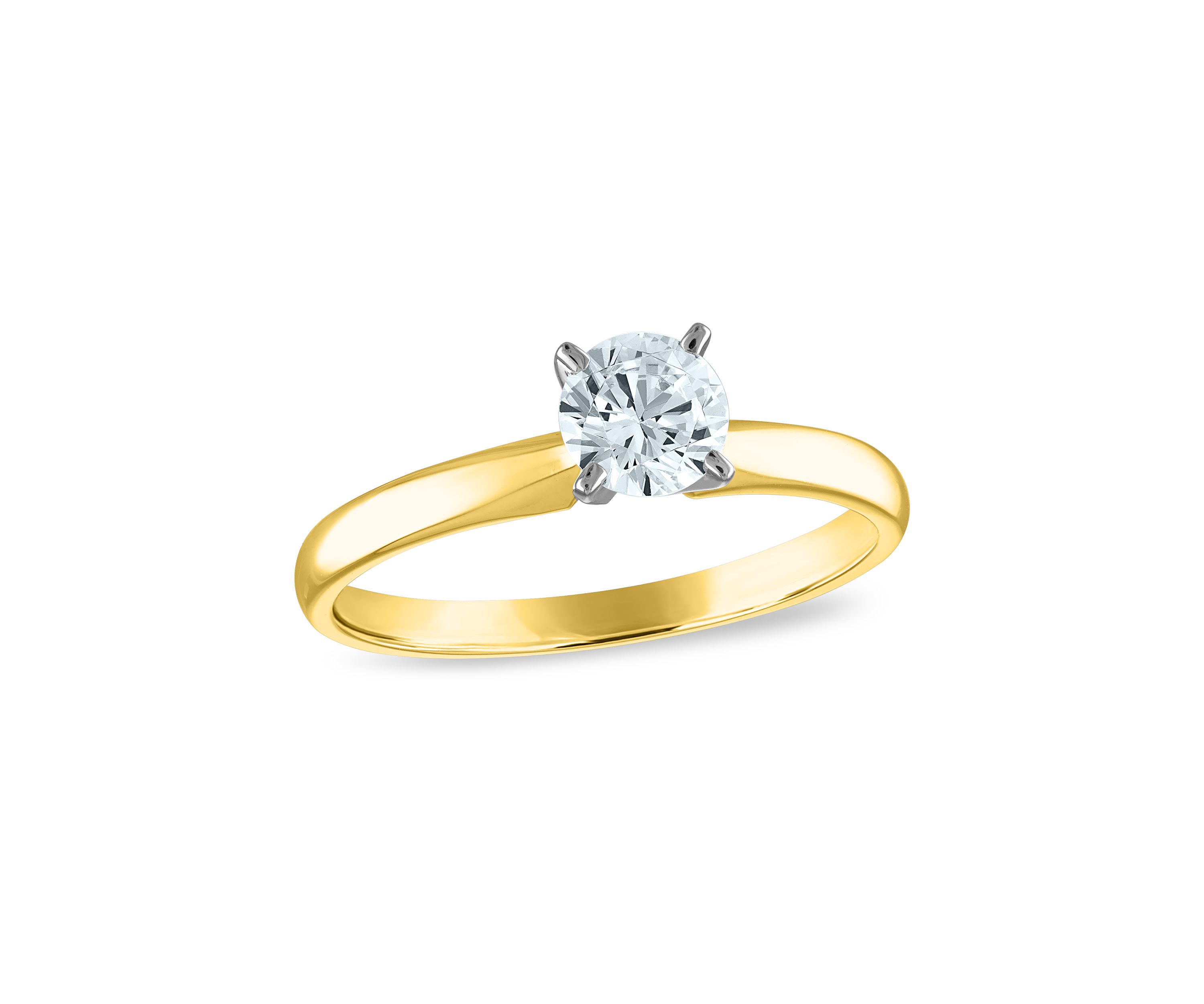 1/4 ct. t.w. Diamond Solitaire Ring Mounted in 14K Yellow Gold
