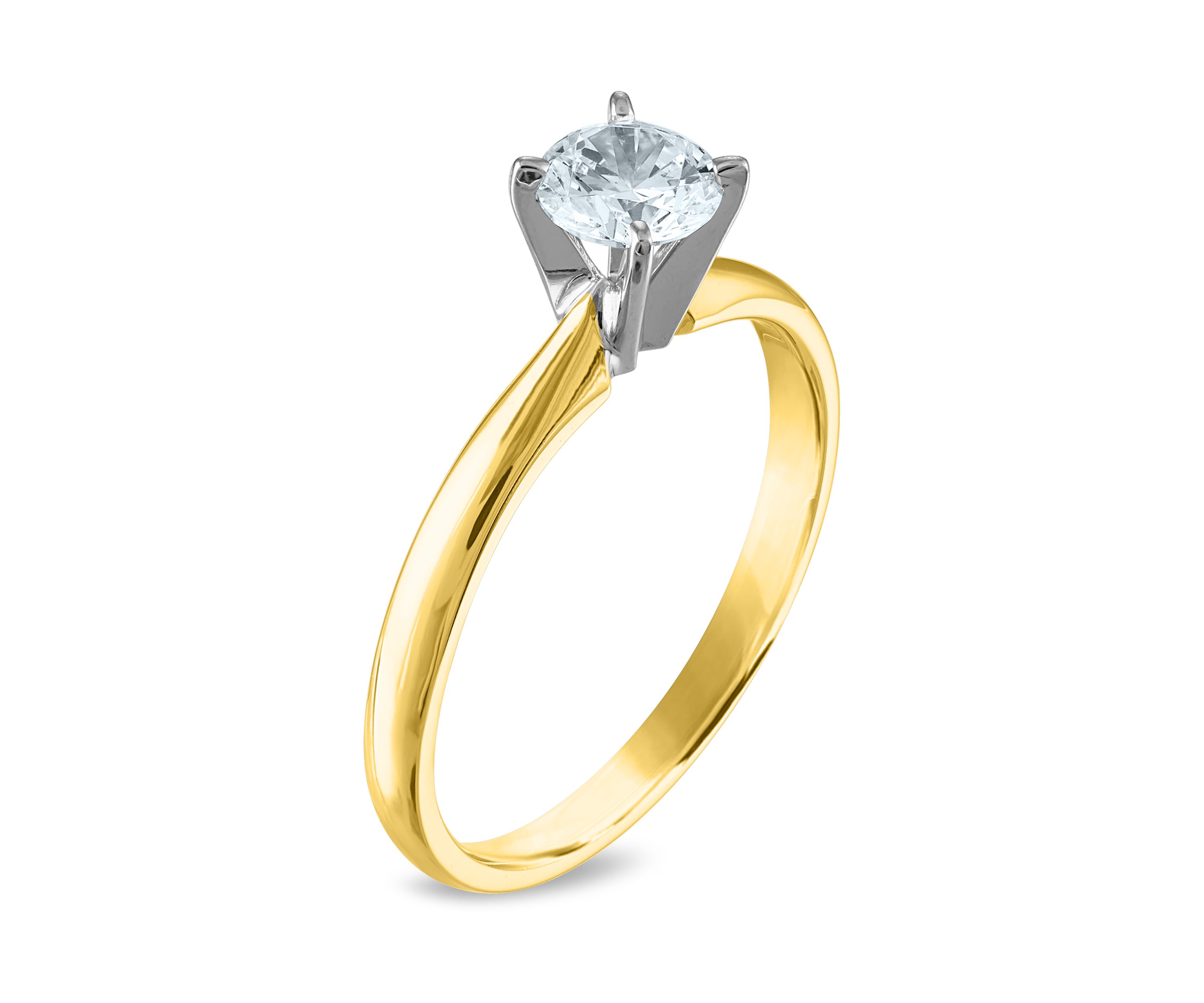 1/4 ct. t.w. Diamond Solitaire Ring Mounted in 14K Yellow Gold