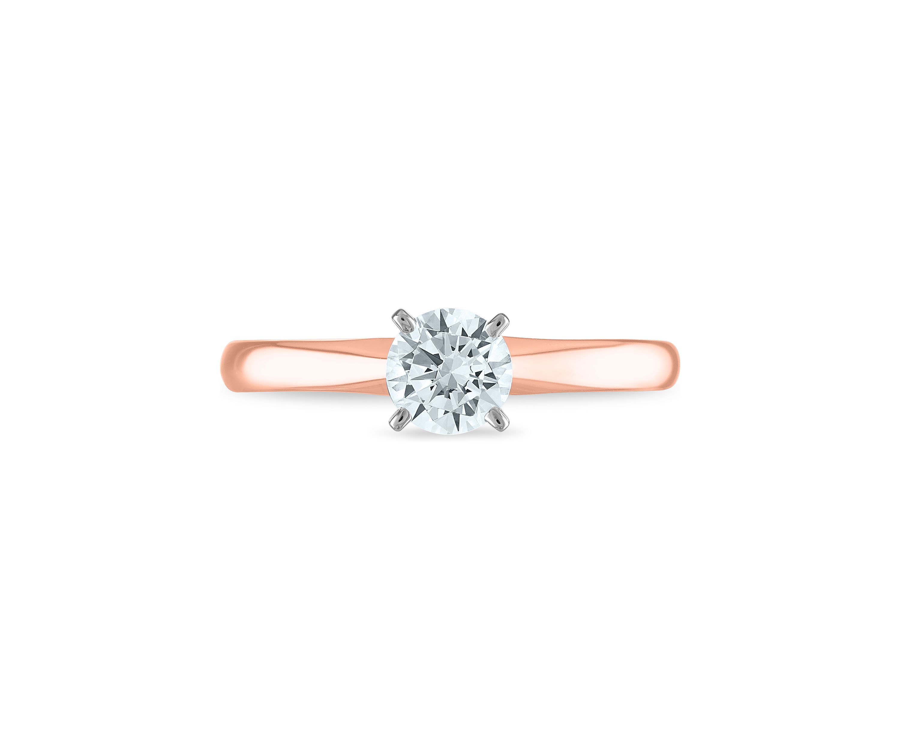 1/4 ct. t.w. Diamond Solitaire Ring Mounted in 14K Rose Gold