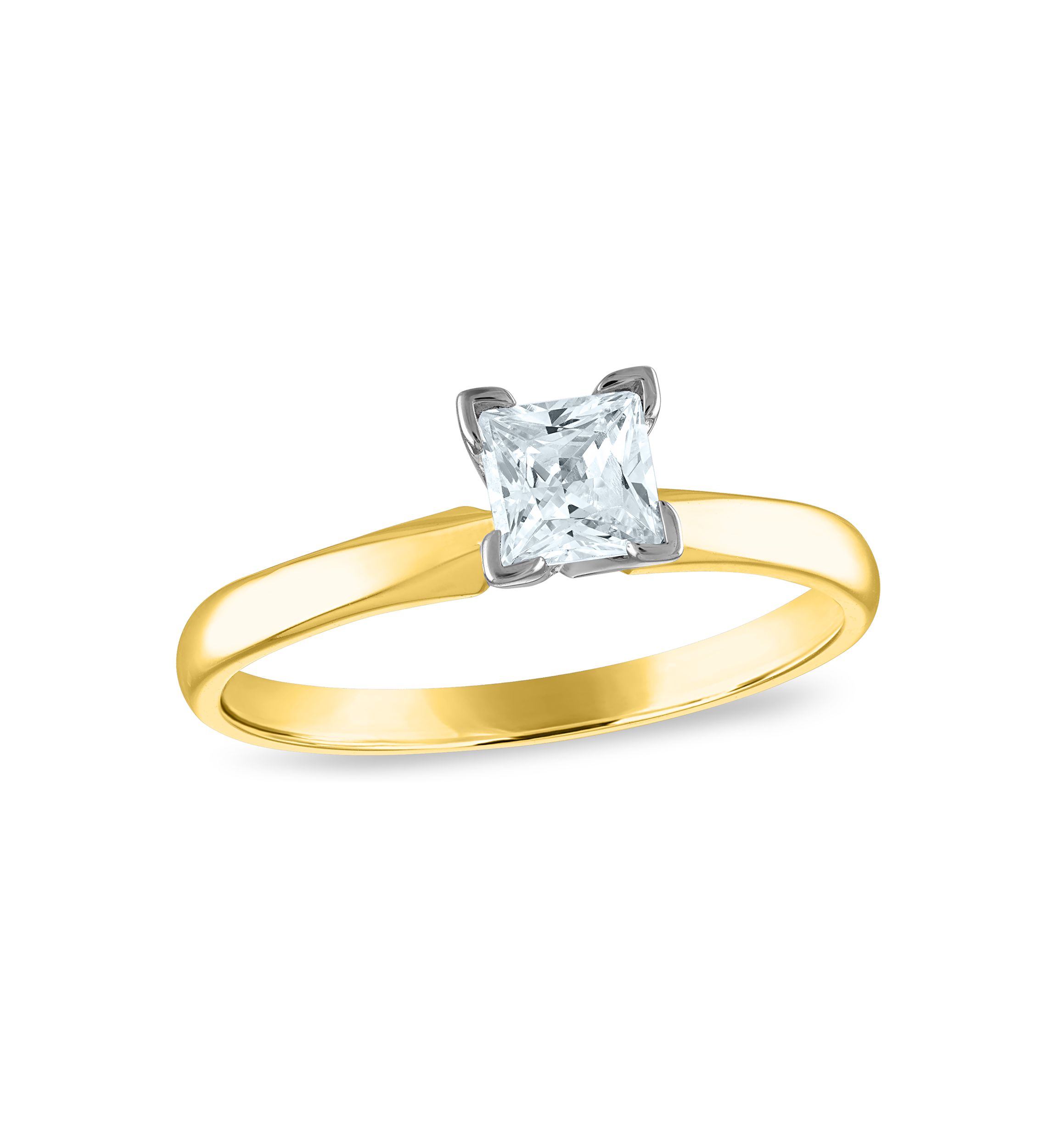 1/4 ct. t.w. Diamond Solitaire Ring Mounted in 14K Yellow Gold