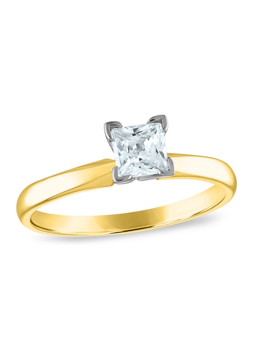 1/4 ct. t.w. Diamond Solitaire Ring Mounted in 14K Yellow Gold