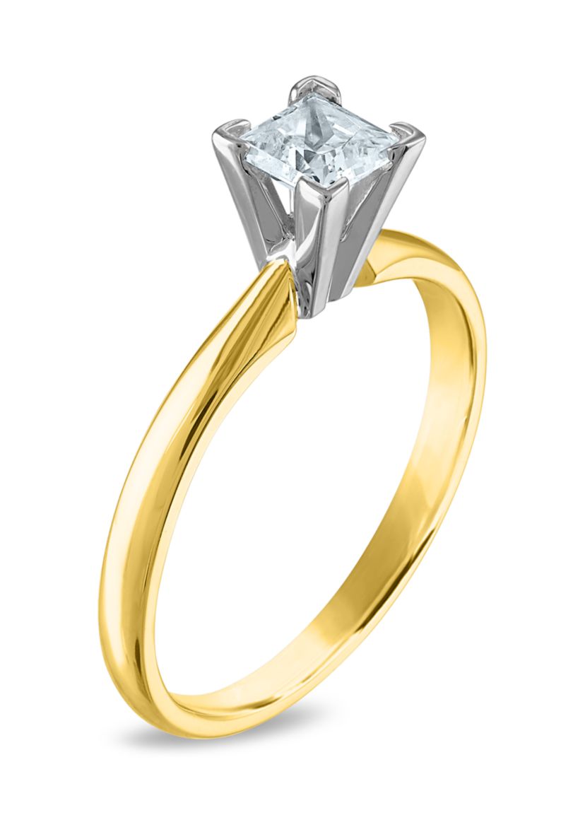 1/4 ct. t.w. Diamond Solitaire Ring Mounted in 14K Yellow Gold
