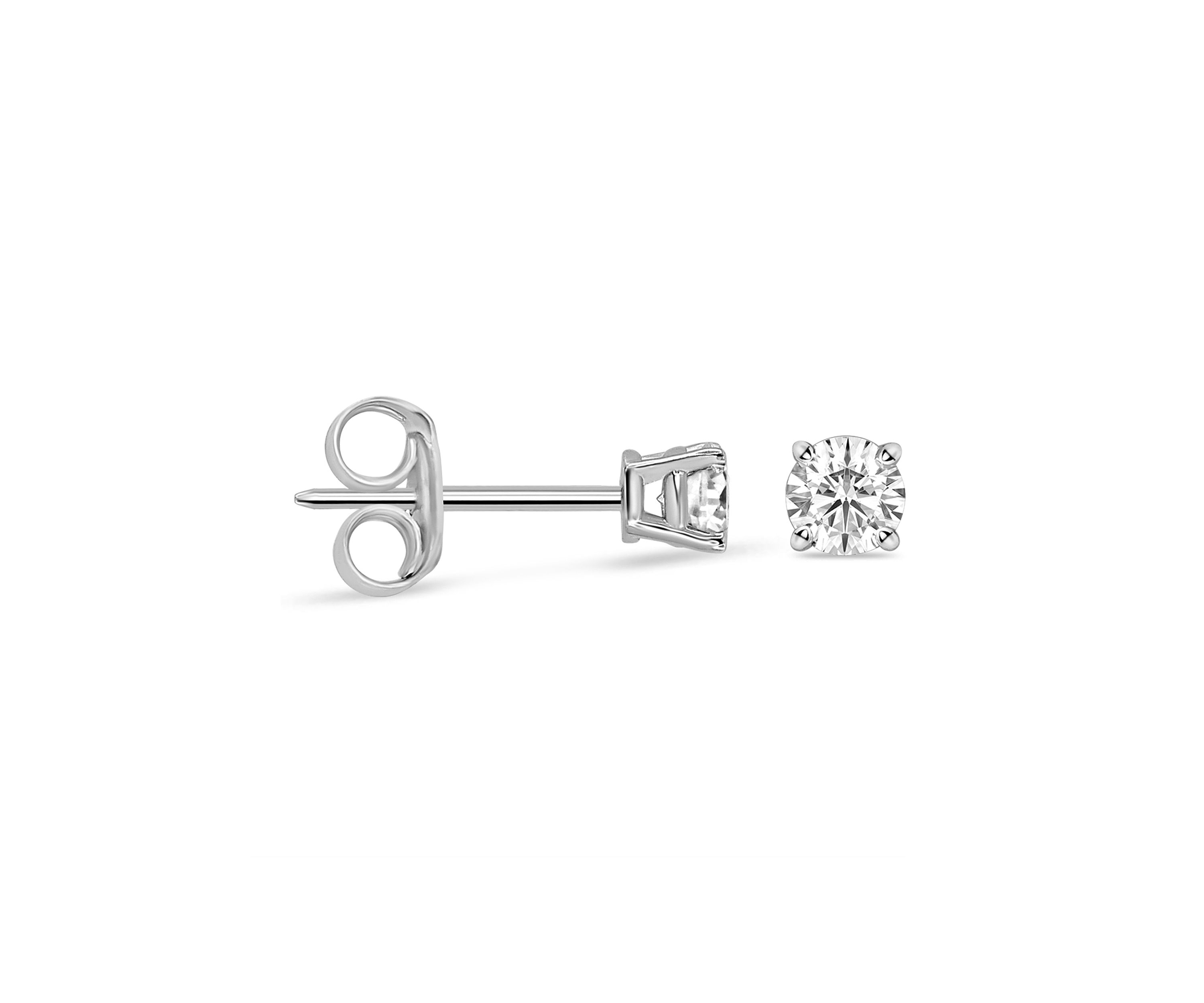 1/5 ct. t.w. Round Diamond studs set in 14k White Gold