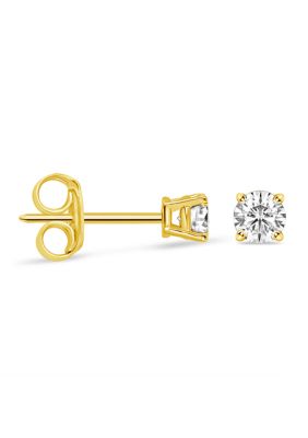 Atit Diamond 1/5 ct. t.w. Round Diamond studs set in 14k White Gold, Yellow