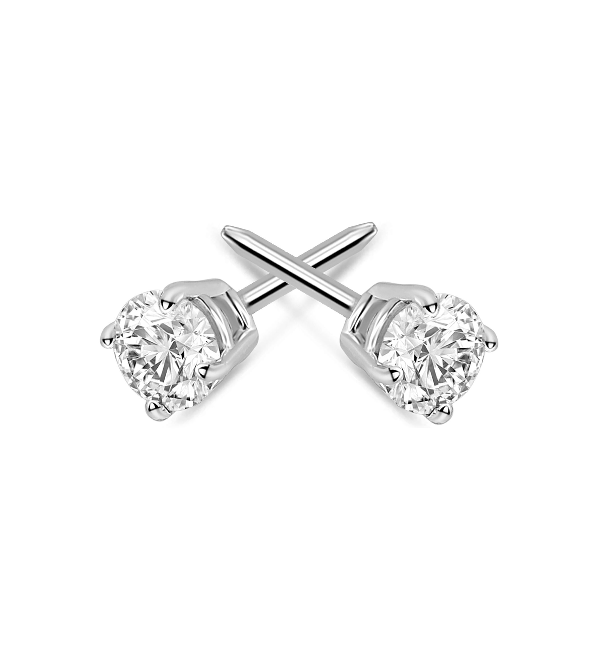 1/3 ct. t.w. Round Diamond Studs Set in 14k White Gold