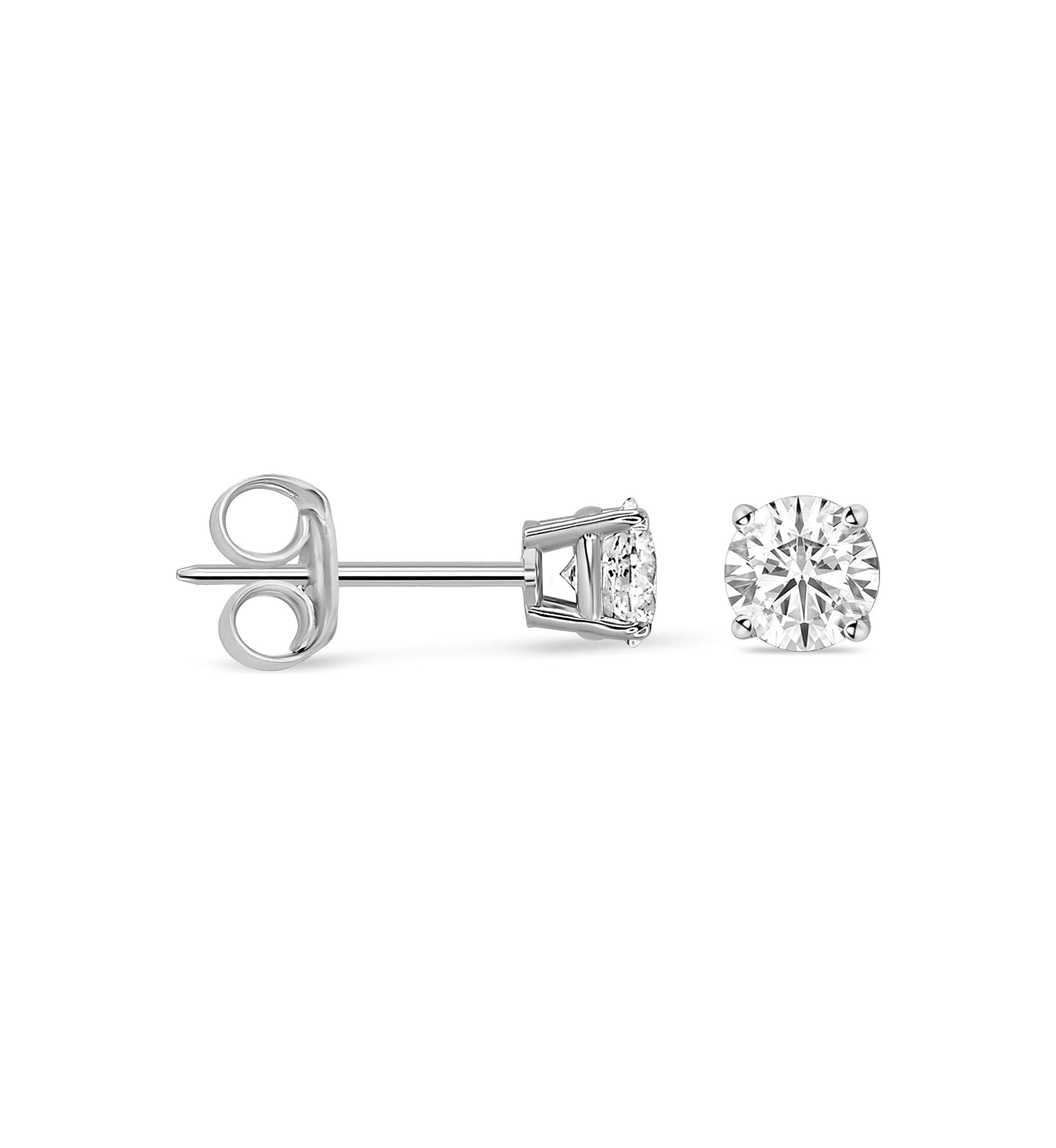 1/2 ct. t.w. Round Diamond Studs Set in 14K White Gold