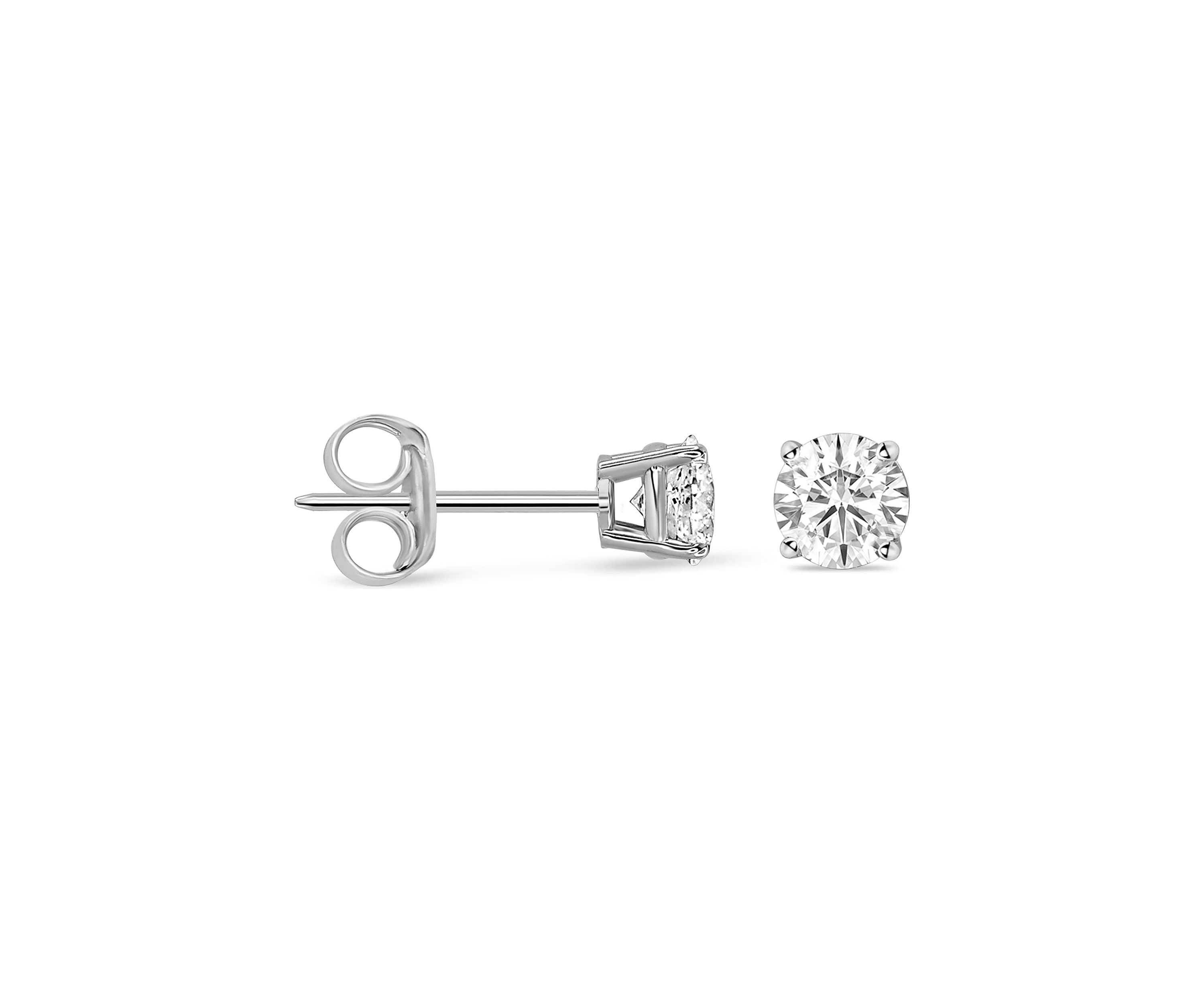 1/2 ct. t.w. Round Diamond Studs Set in 14K White Gold