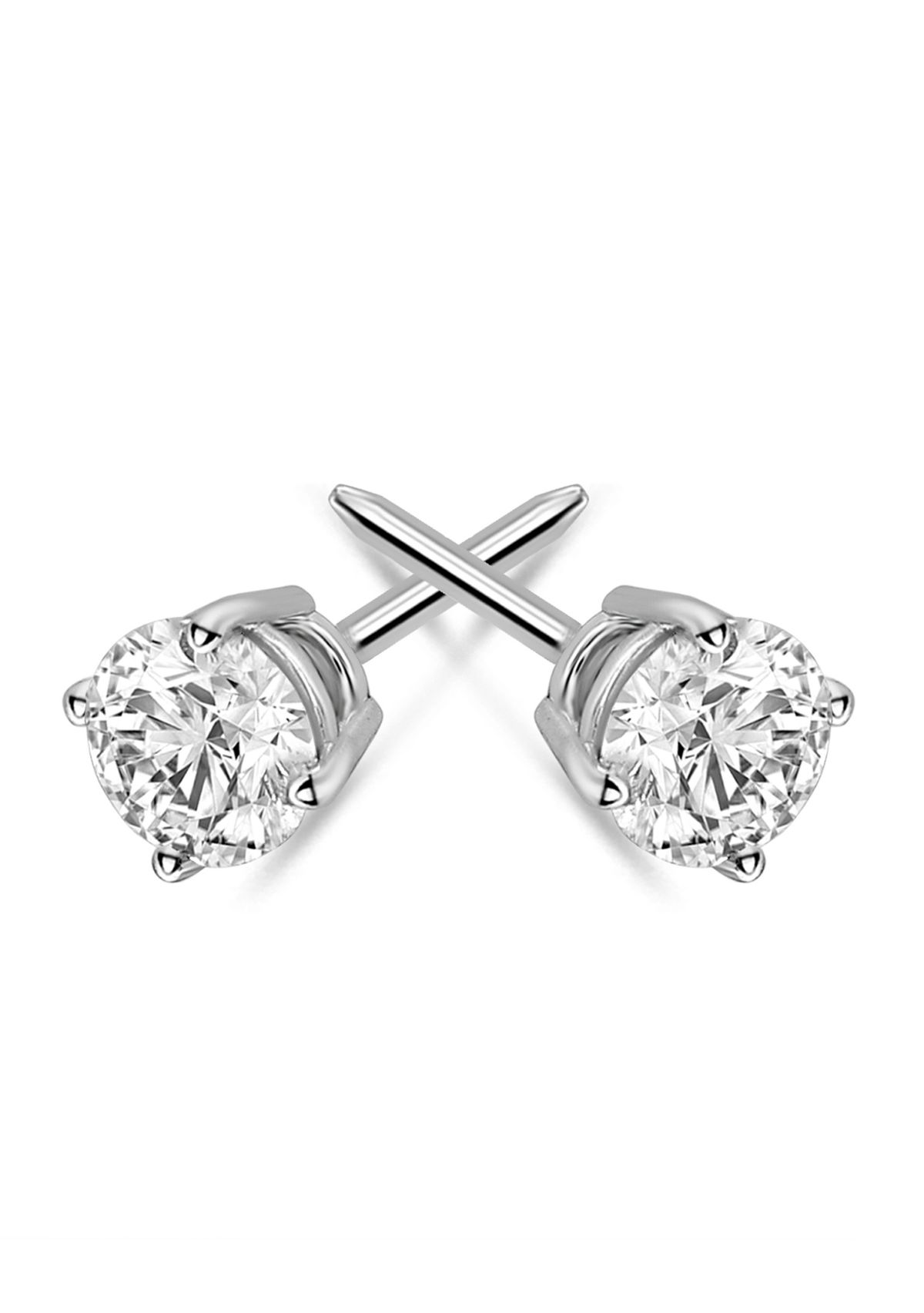 1/2 ct. t.w. Round Diamond Studs Set in 14K White Gold