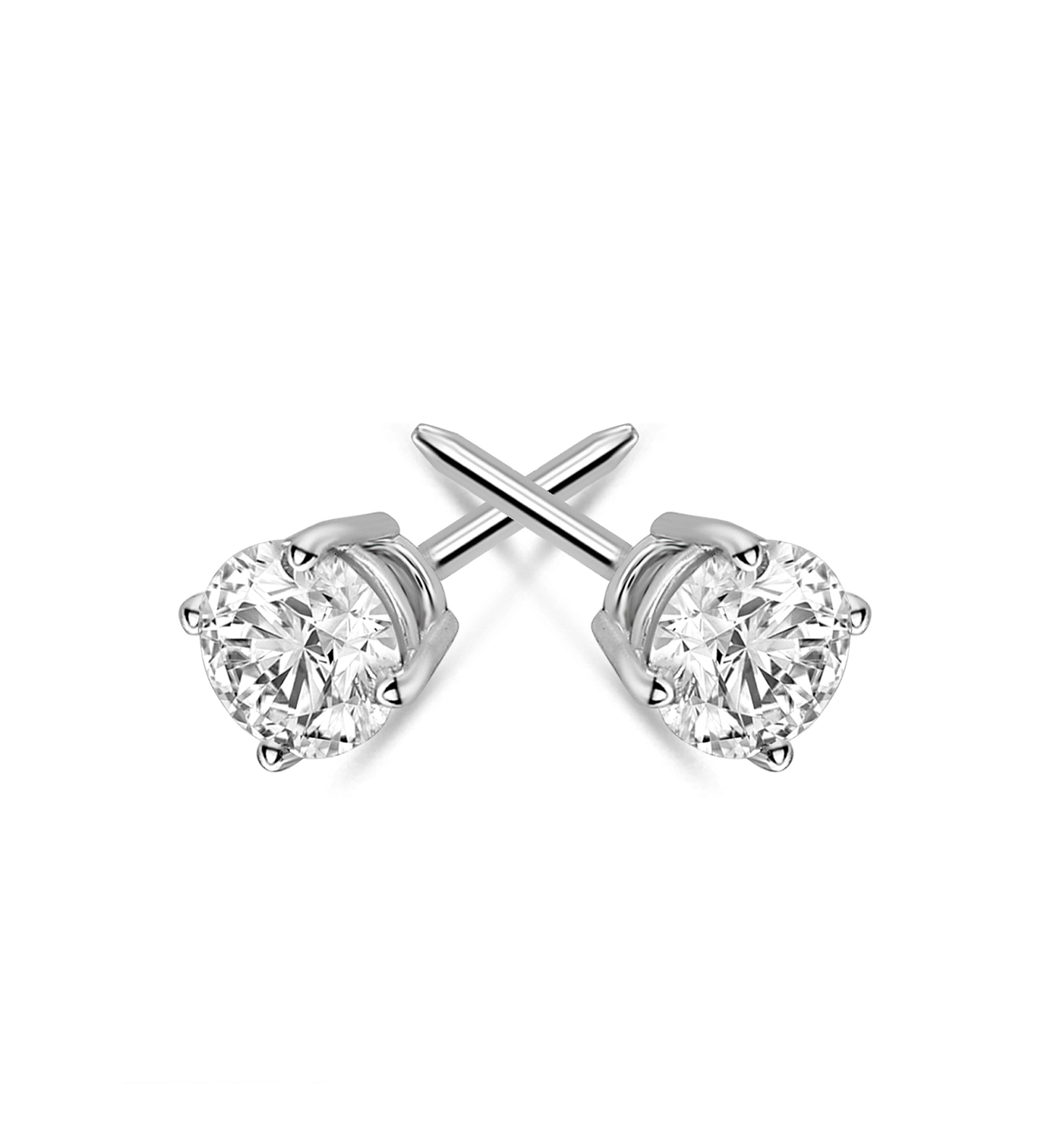1/2 ct. t.w. Round Diamond Studs Set in 14K White Gold
