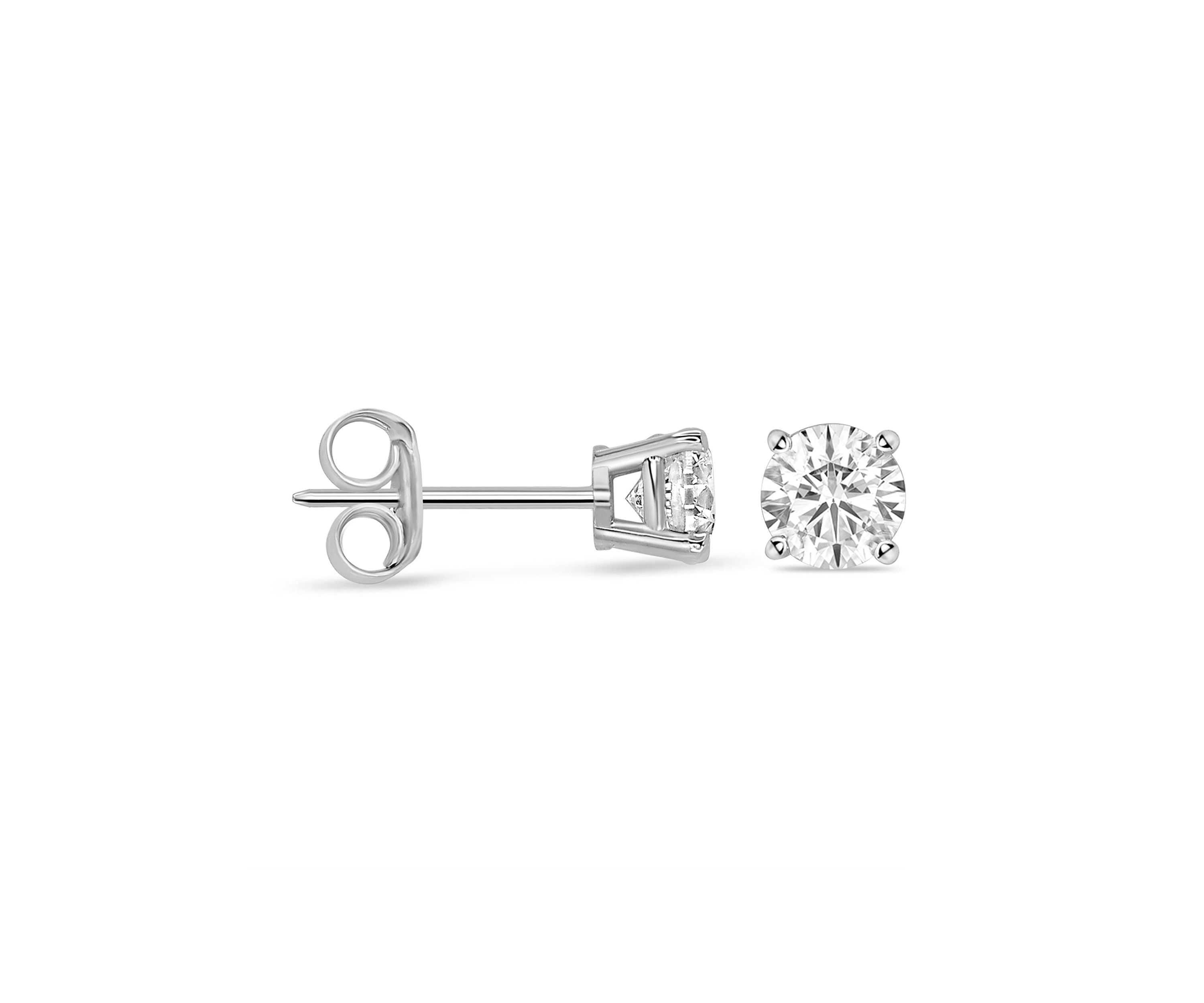 5/8 ct. t.w. Round Diamond Studs Set in 14K White Gold