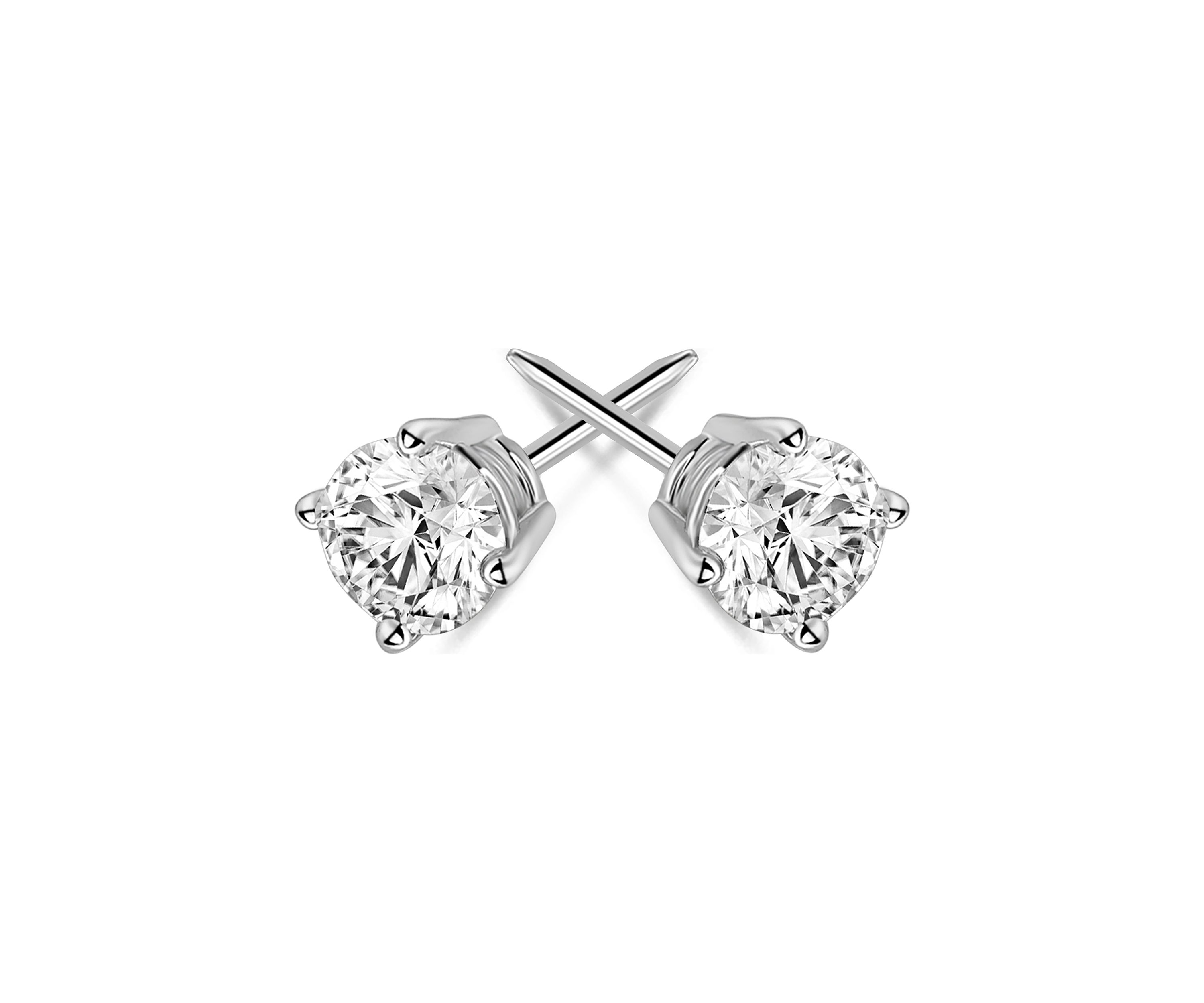5/8 ct. t.w. Round Diamond Studs Set in 14K White Gold