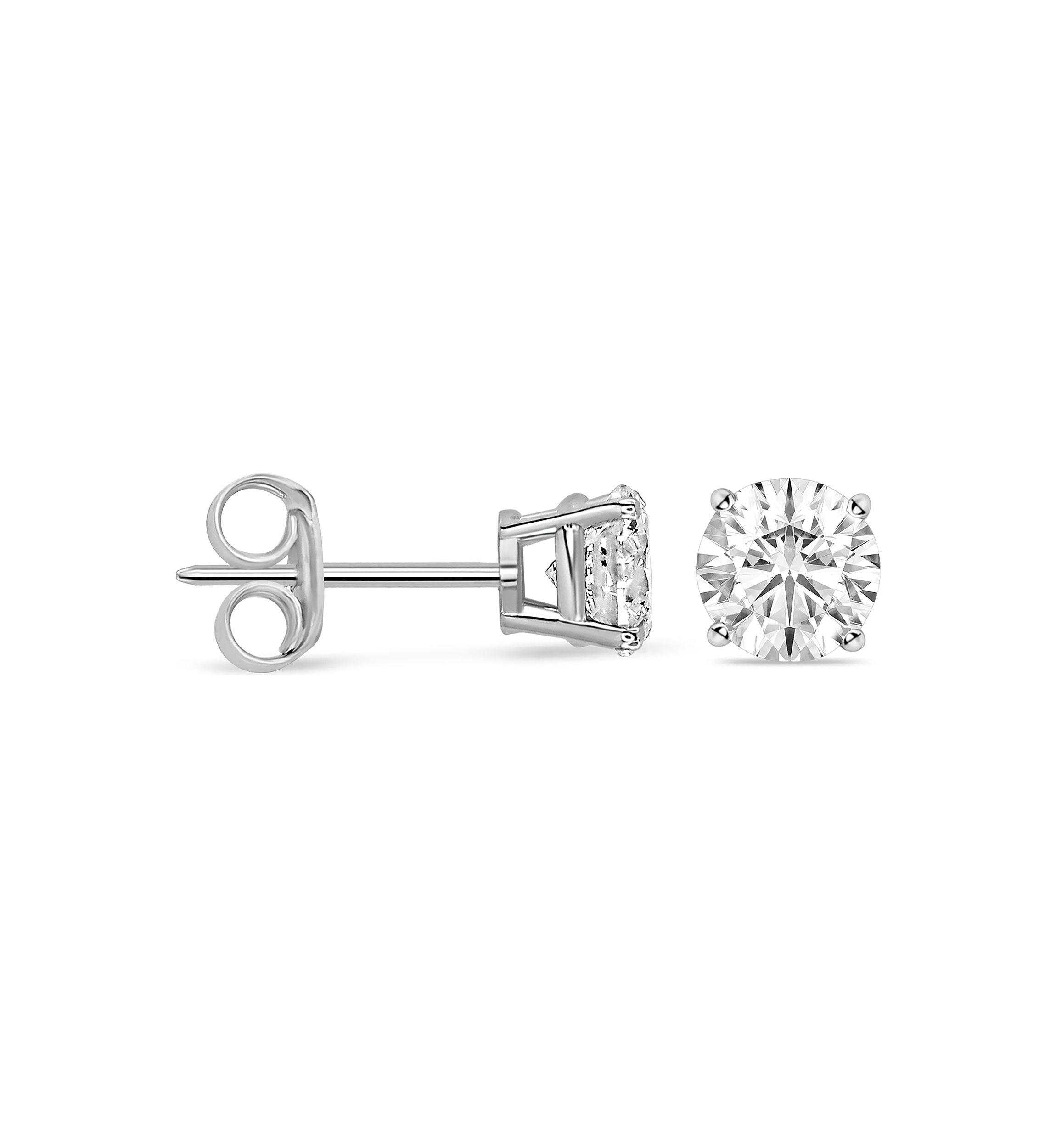3/4 ct. t.w. Round Diamond Studs Set in 14K White Gold