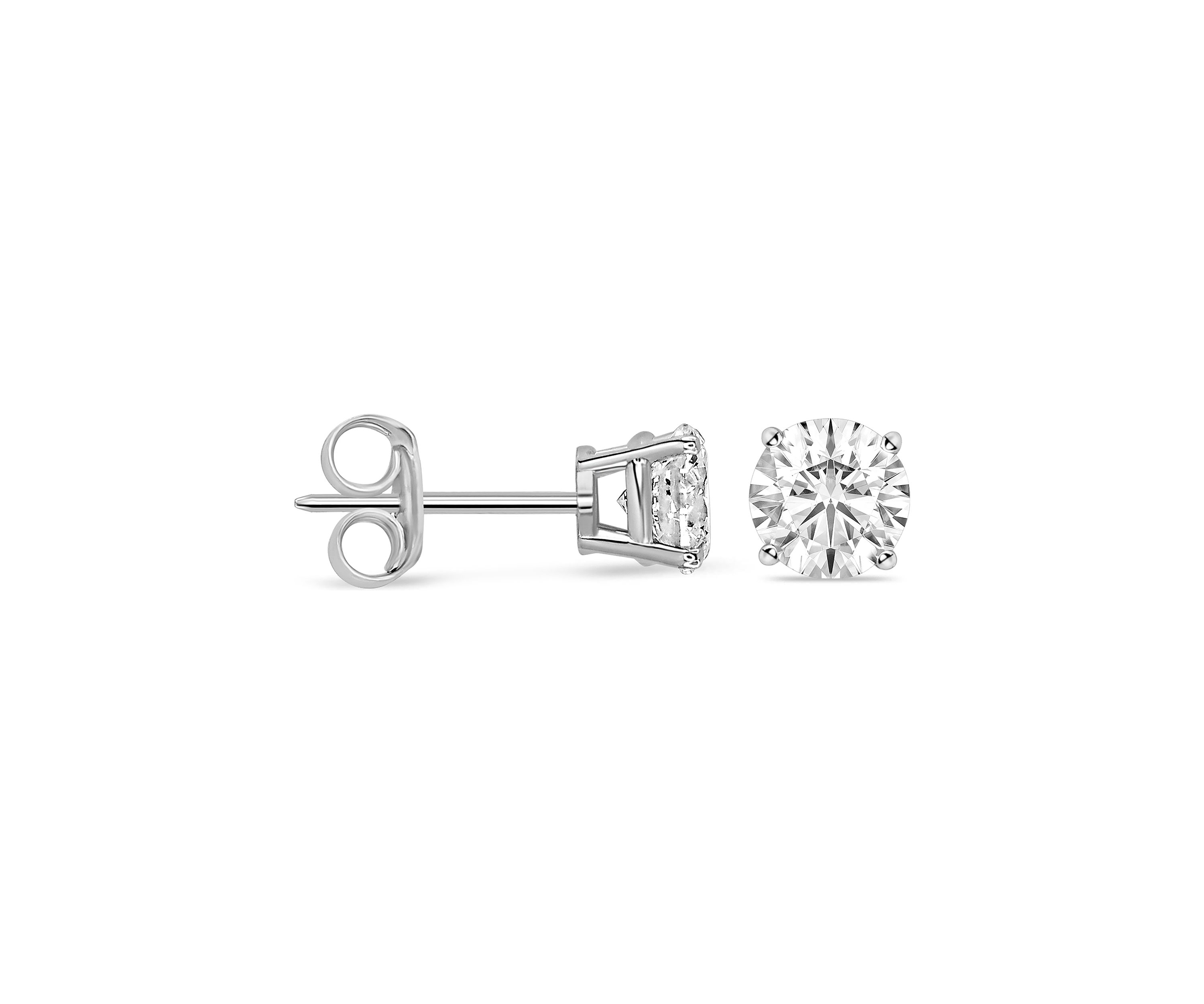 3/4 ct. t.w. Round Diamond Studs Set in 14K White Gold