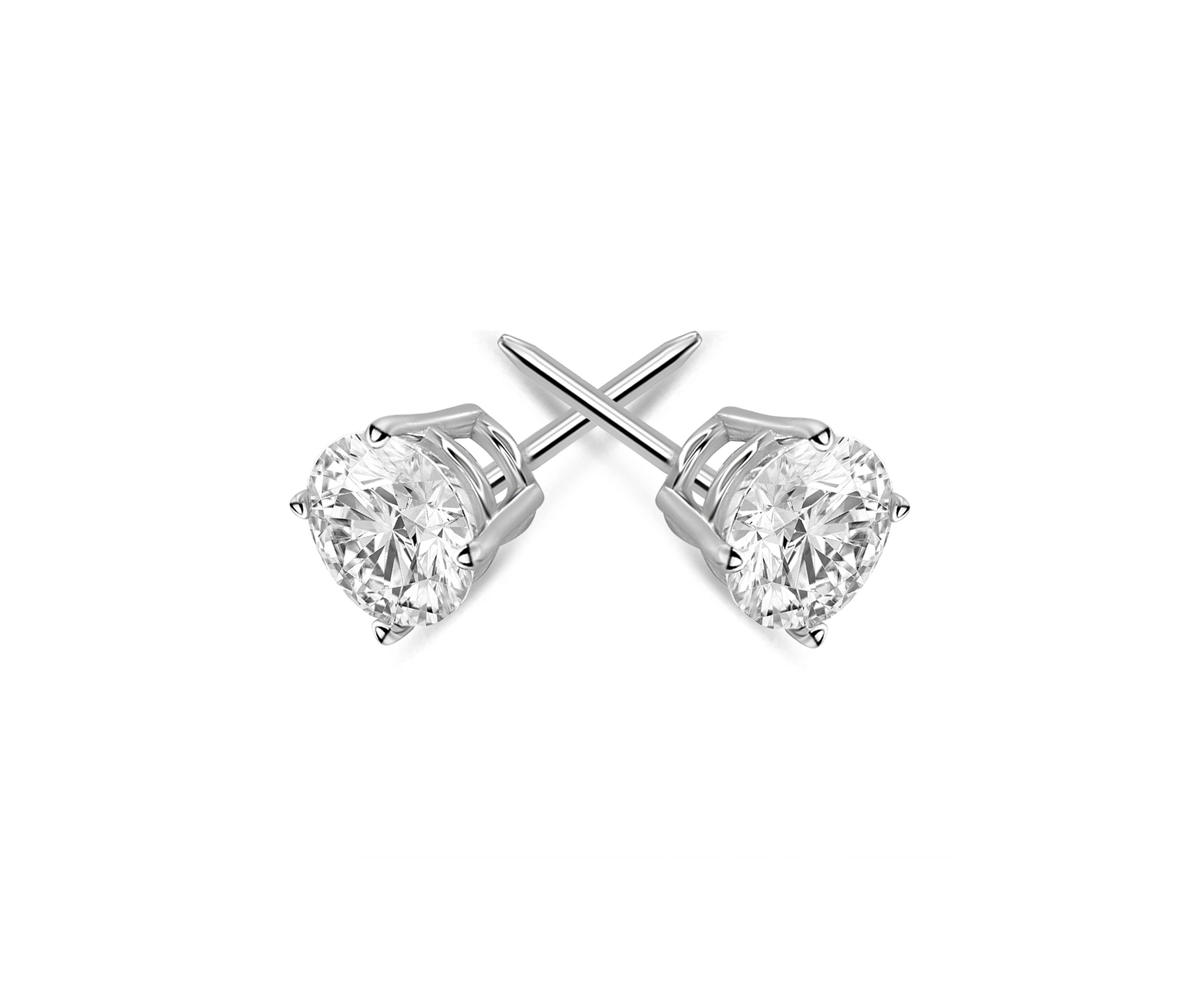 1 ct. t.w. Round Diamond Studs Set in 14K White Gold