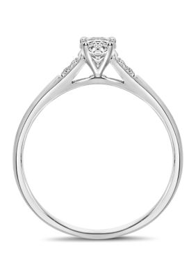 Diamond Engagement Ring 1/3 ct tw Round-cut 14K White Gold