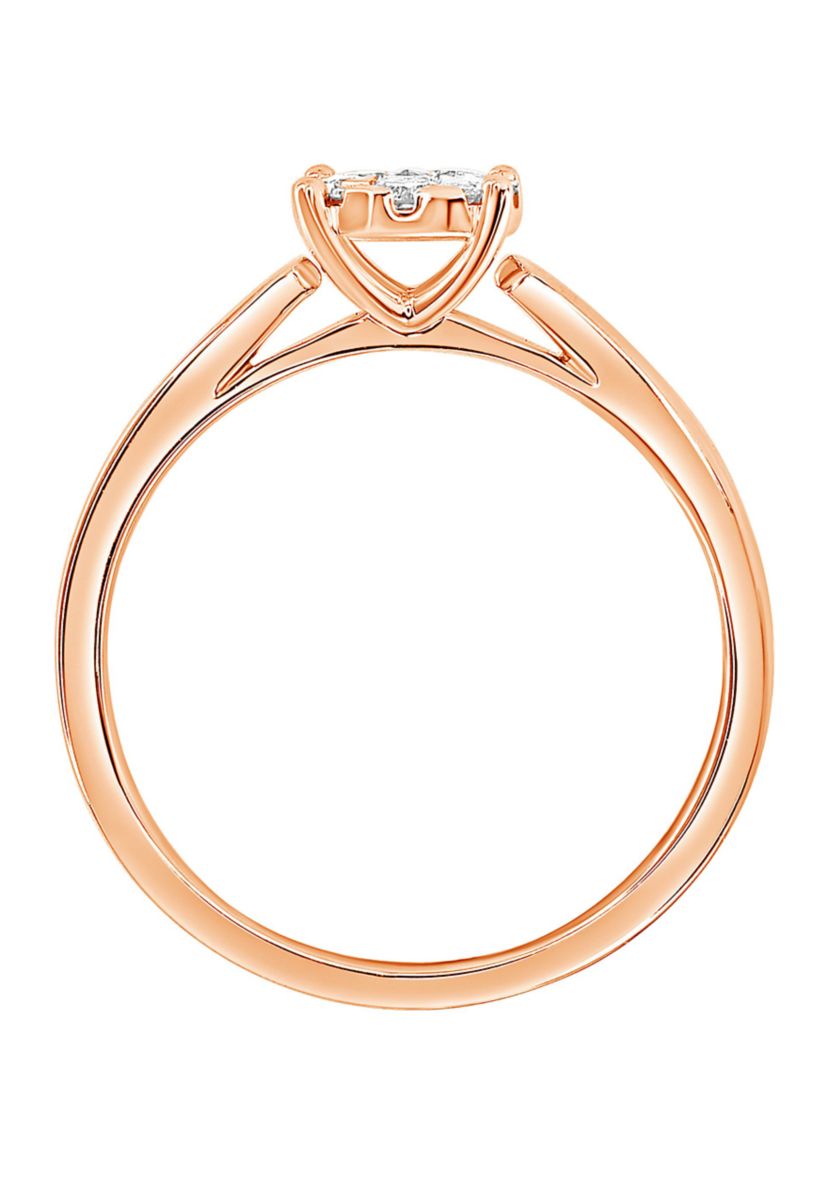 WEB 14KR LR 1/4CTW RD DIA ENG RING