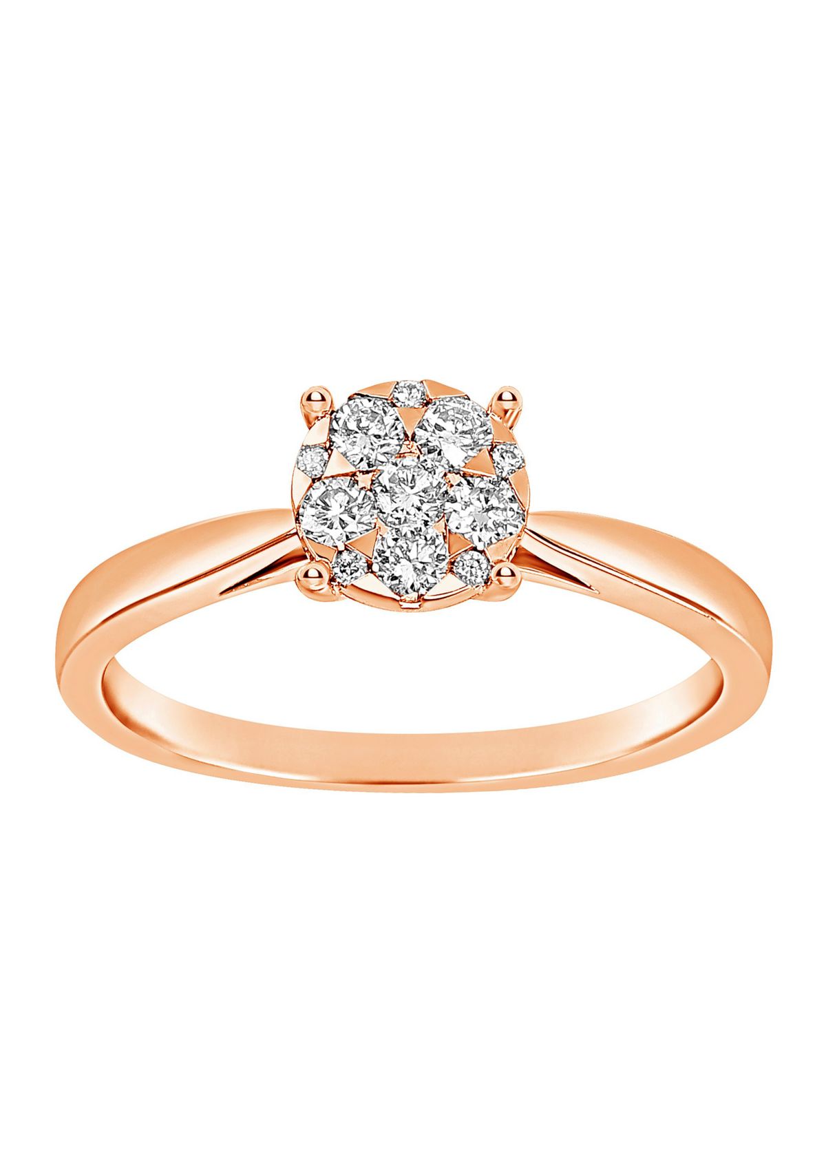 WEB 14KR LR 1/4CTW RD DIA ENG RING