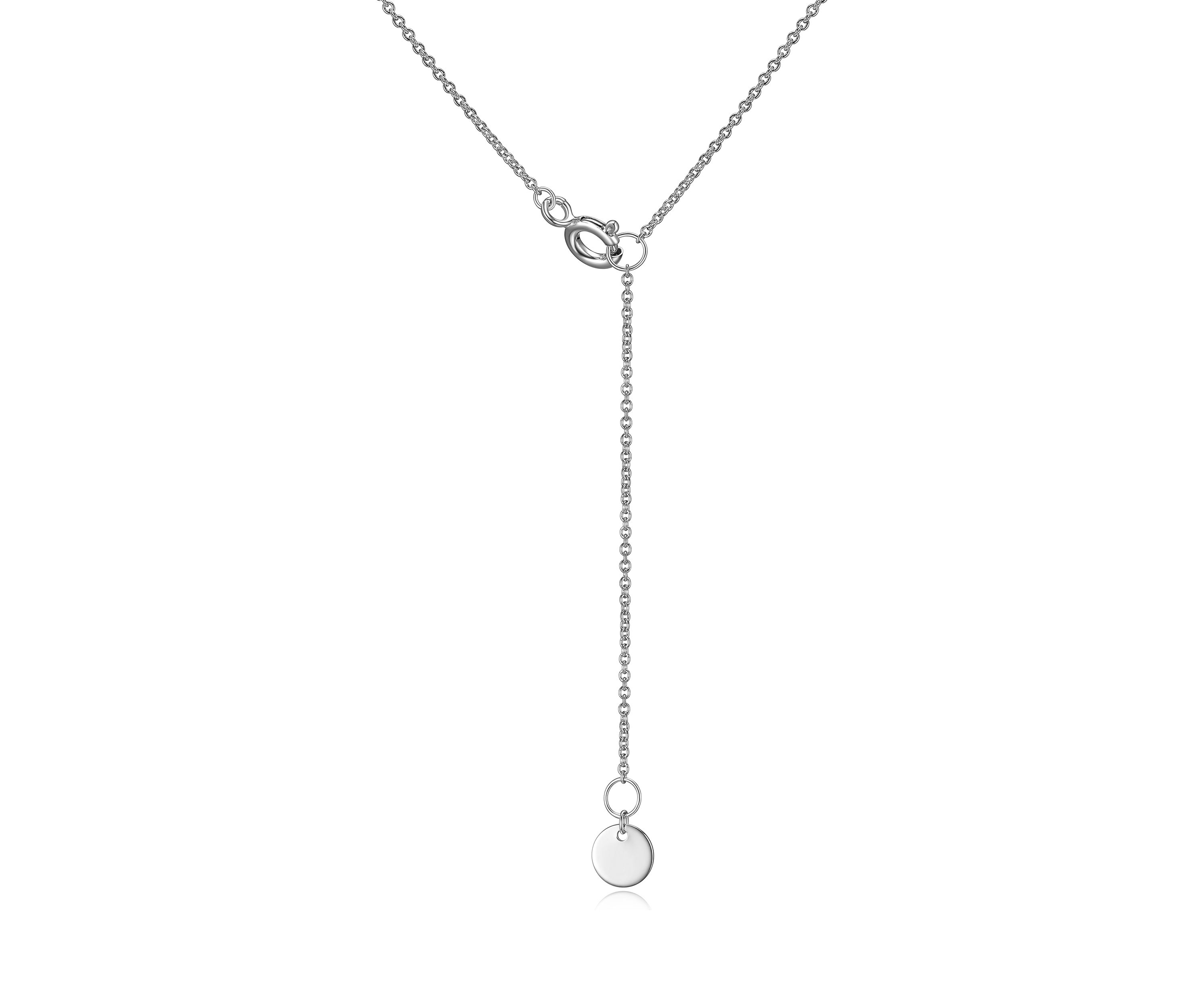 Lab Created Classic Solitaire Pendant Necklace in Sterling Silver