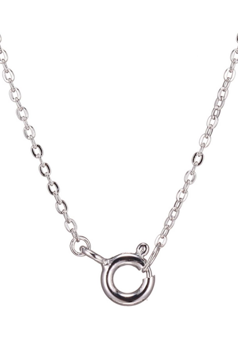 Lab Created Love Knot Pendant Necklace in Rhodium Sterling Silver