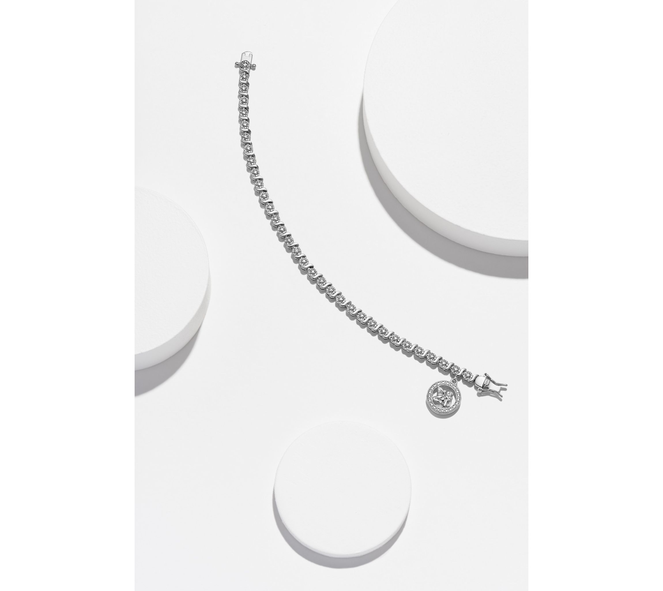 Diamond Accent Angel Bracelet in Silver, 18K Yellow Gold or 18K Rose Gold Over Bronze