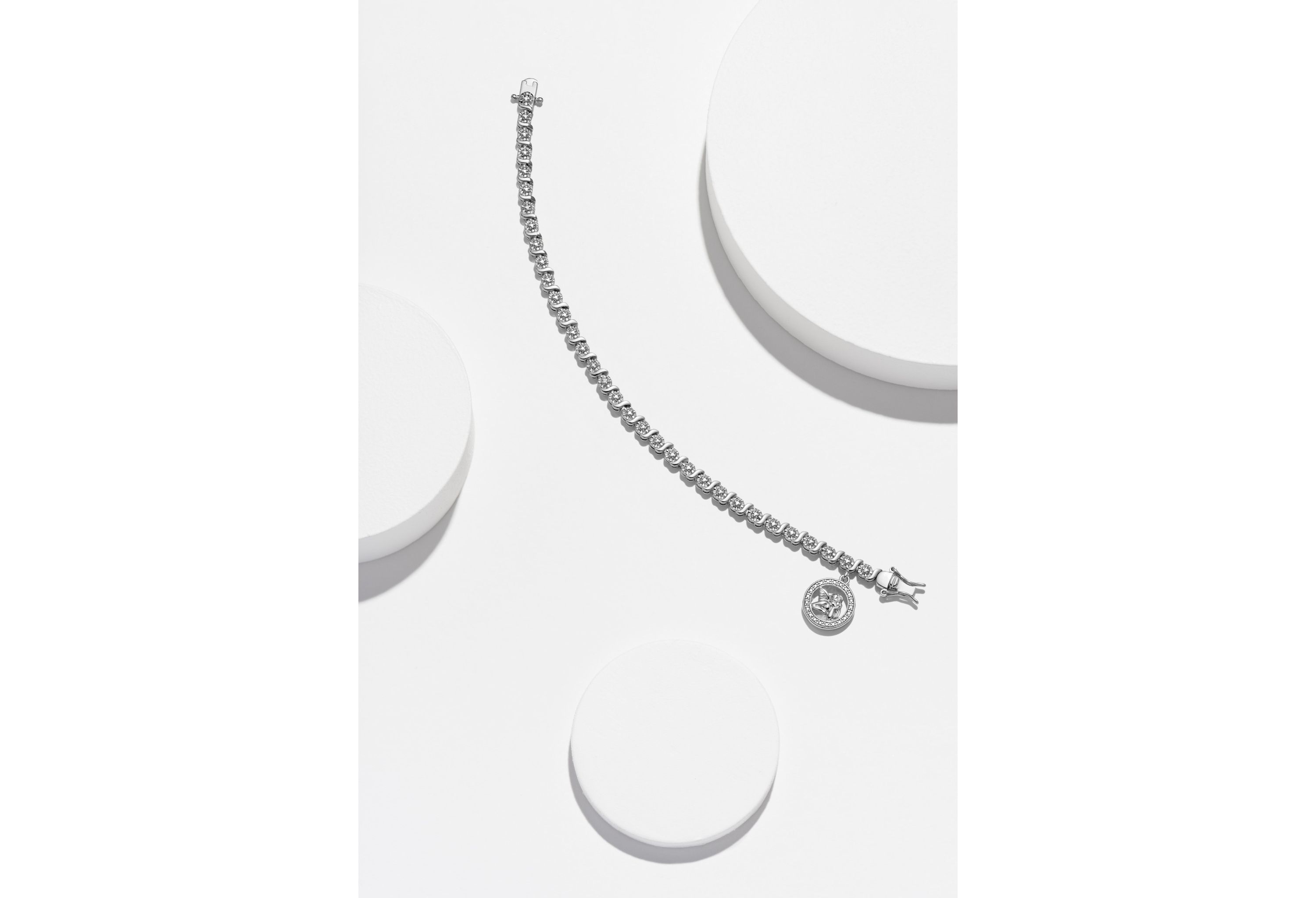Diamond Accent Angel Bracelet in Silver, 18K Yellow Gold or 18K Rose Gold Over Bronze