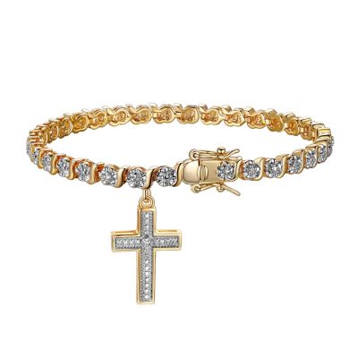 Aurealis Diamond Accent Butterfly Bracelet in Silver, 18K Yellow Gold or 18K Rose Gold Over Bronze