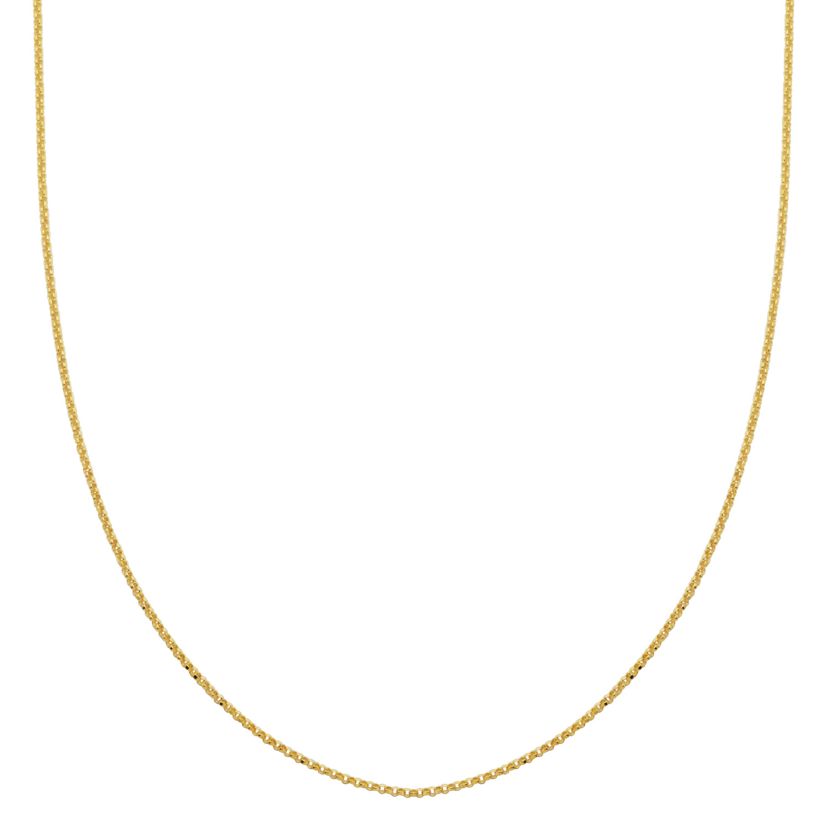 10k Yellow Gold Elegant Diamond Cut Rolo Belcher Chain Necklace, Available in 16", 18" or 20"