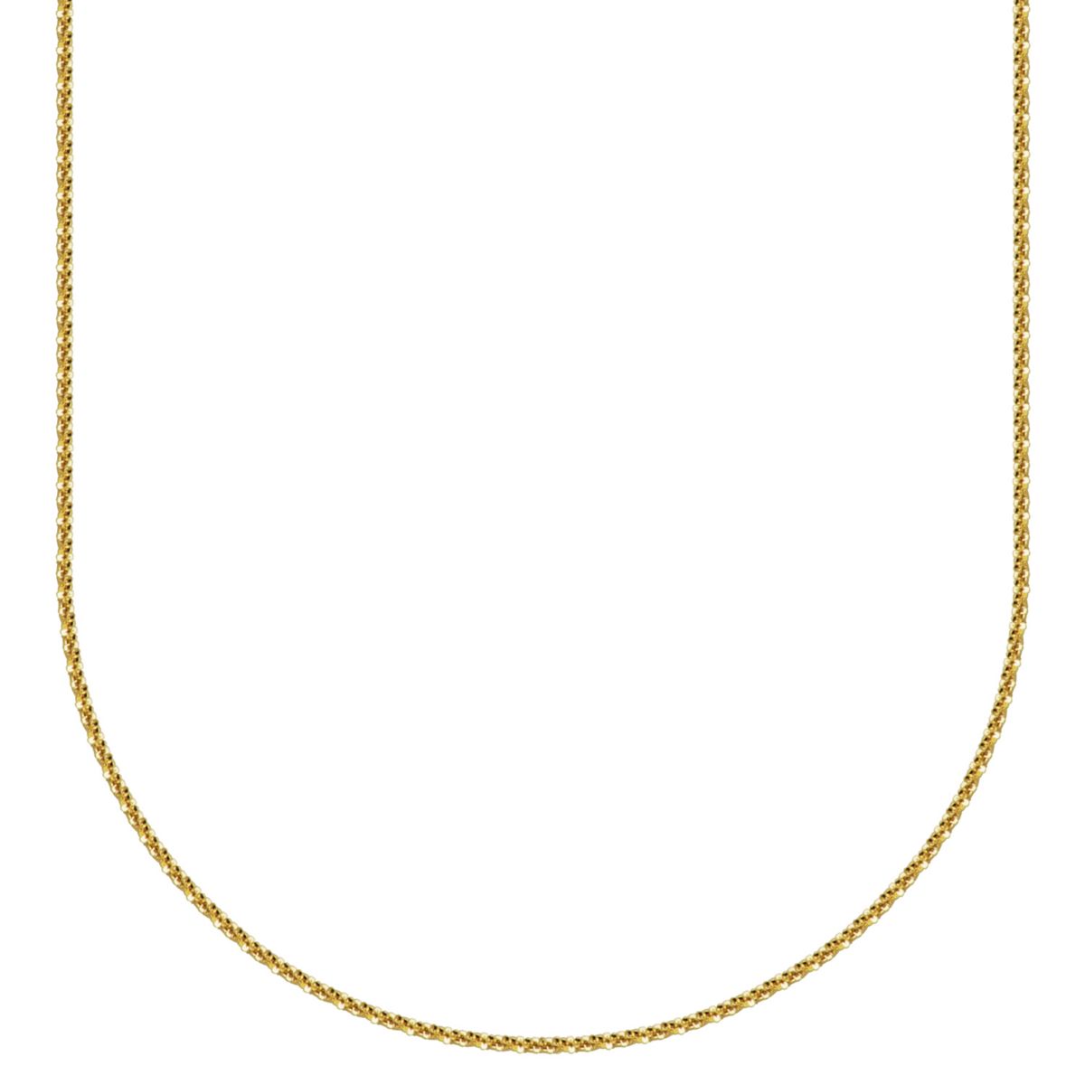 10k Yellow Gold Elegant Glitter Chain Necklace, Available in 16" or 20"