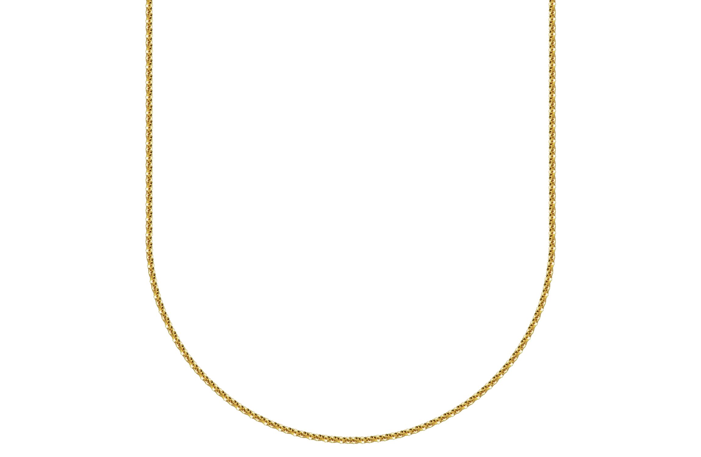 10k Yellow Gold Elegant Glitter Chain Necklace, Available in 16" or 20"
