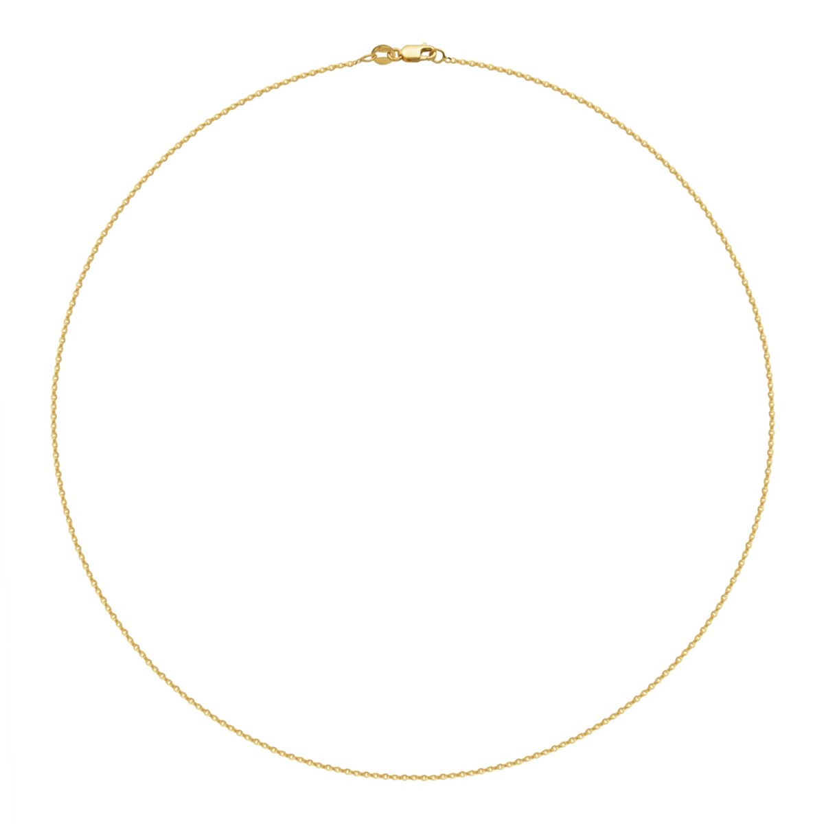 10k Yellow Gold Diamond Cut Rolo Chain Necklace, Available in 16" or 18"