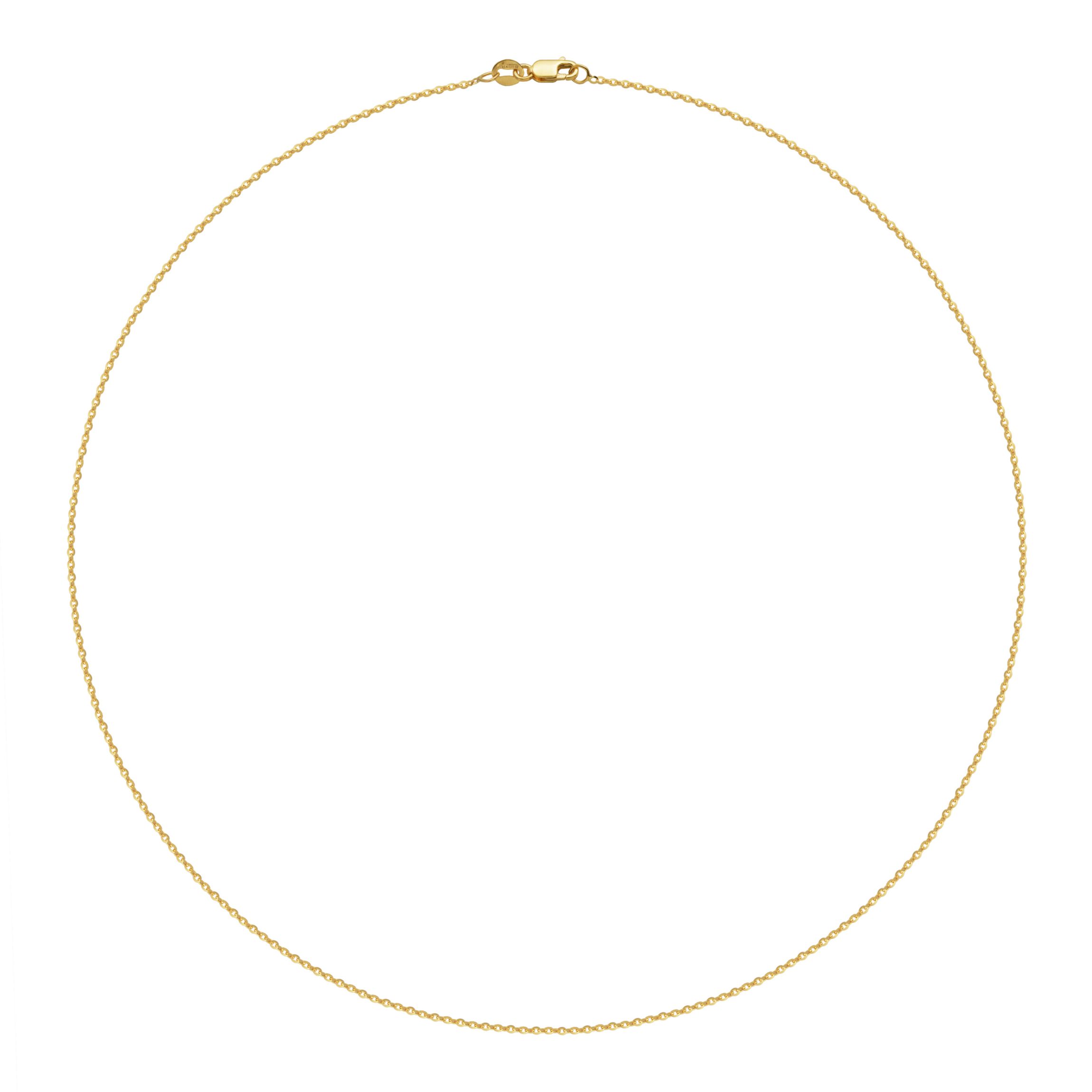 10k Yellow Gold Diamond Cut Rolo Chain Necklace, Available in 16" or 18"